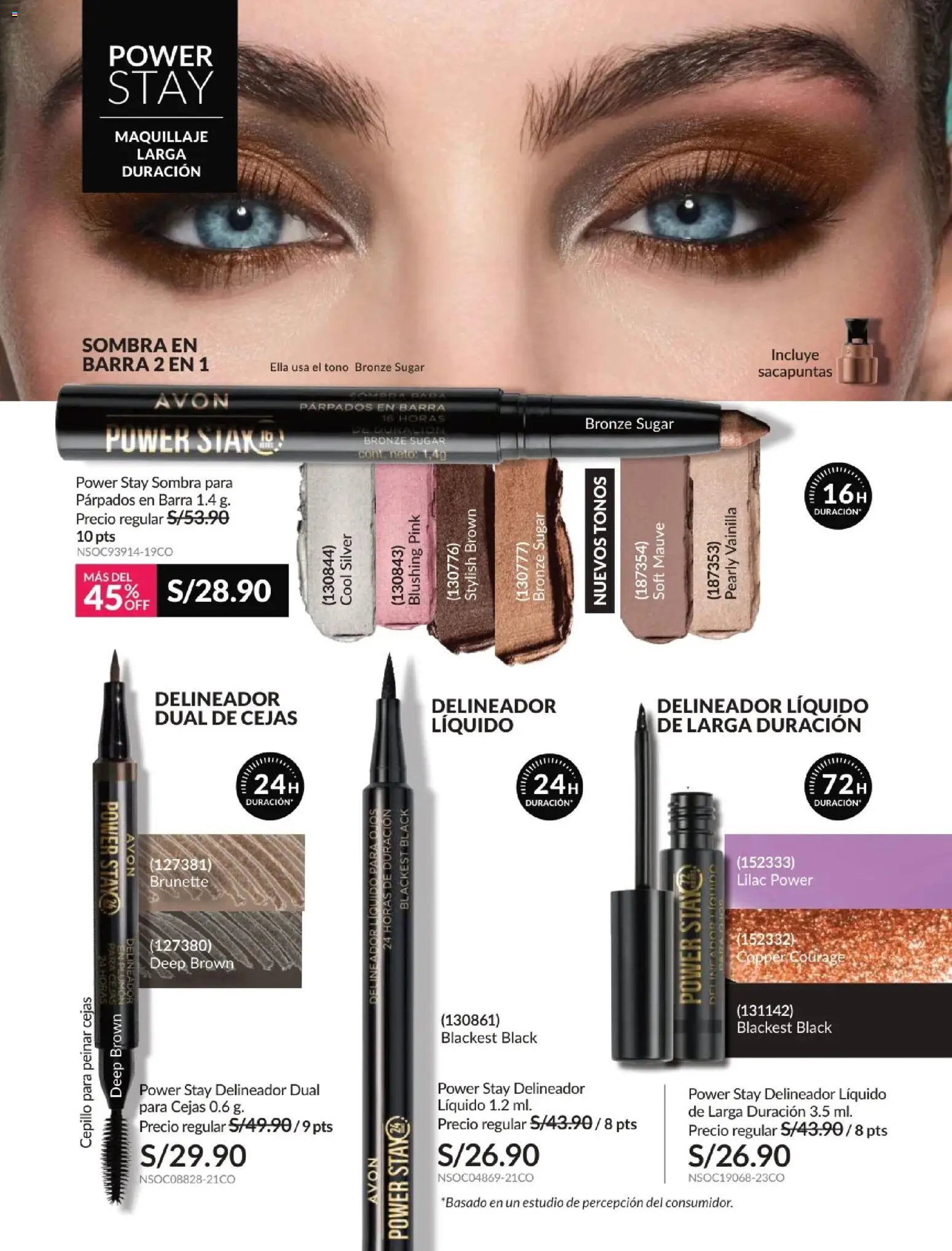 Catálogo Avon válido desde 15.11.2025 | Página: 49 | Productos: Delineador, Sacapuntas, Maquillaje