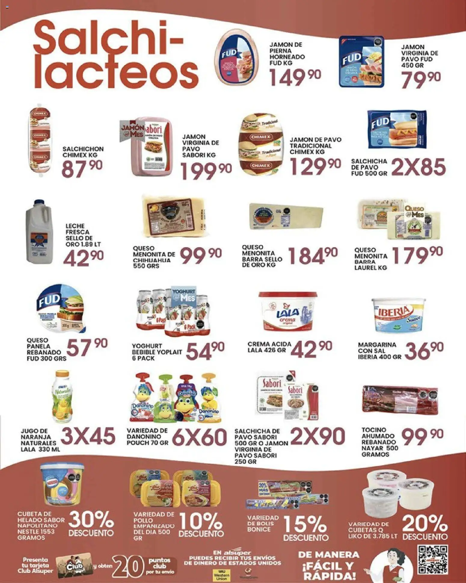 Nuevas ofertas de Alsuper válidas en toda la República Mexicana desde el 28.04.2026. ¡Encuentra las mejores ofertas en Alsuper folleto Chihuahua-Ciudad! | Página: 3 | Productos: Pollo, Sal, Leche, Helado