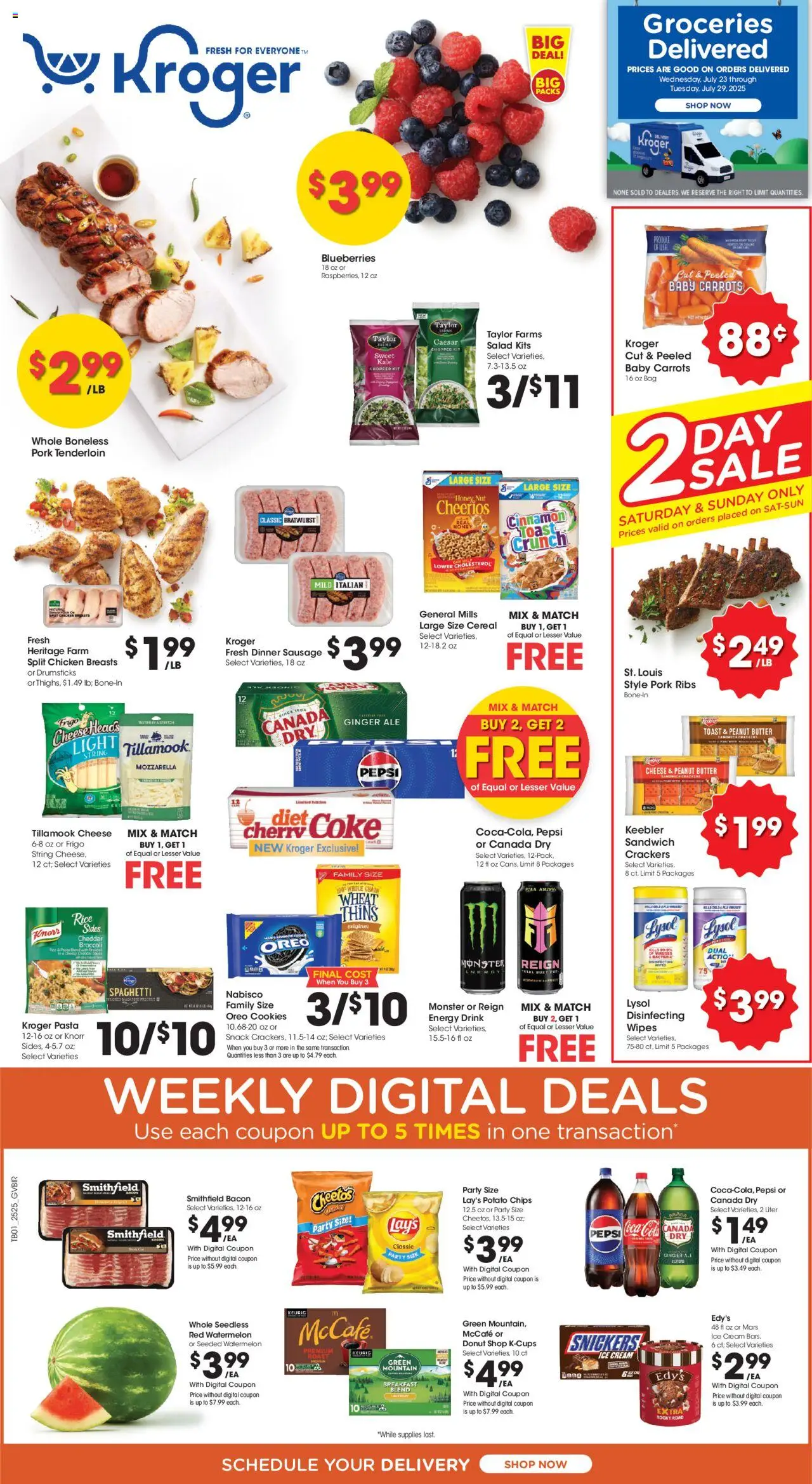 Kroger Ocado FC04 - OH - valid from 23.07.2025 | Page: 1 | Products: Ginger, Chips, Ice cream, Sauce