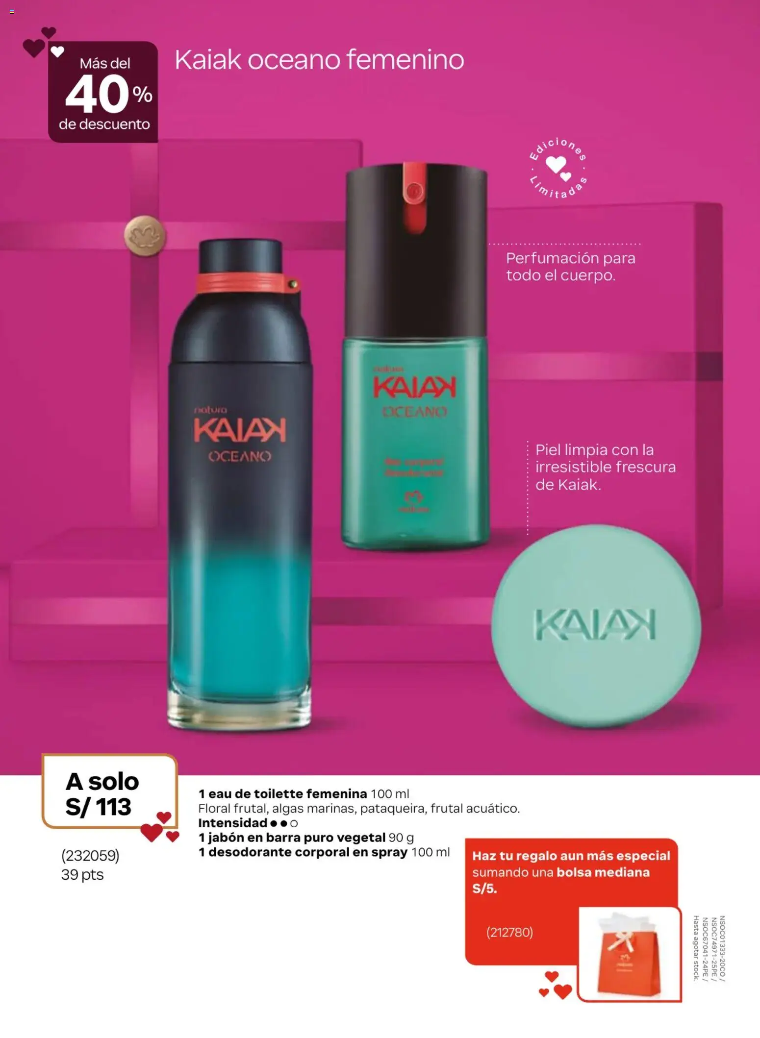 Catálogo Natura válido desde 18.02.2026 | Página: 8 | Productos: Jabón, Desodorante, Bolsa, EAU de Toilette