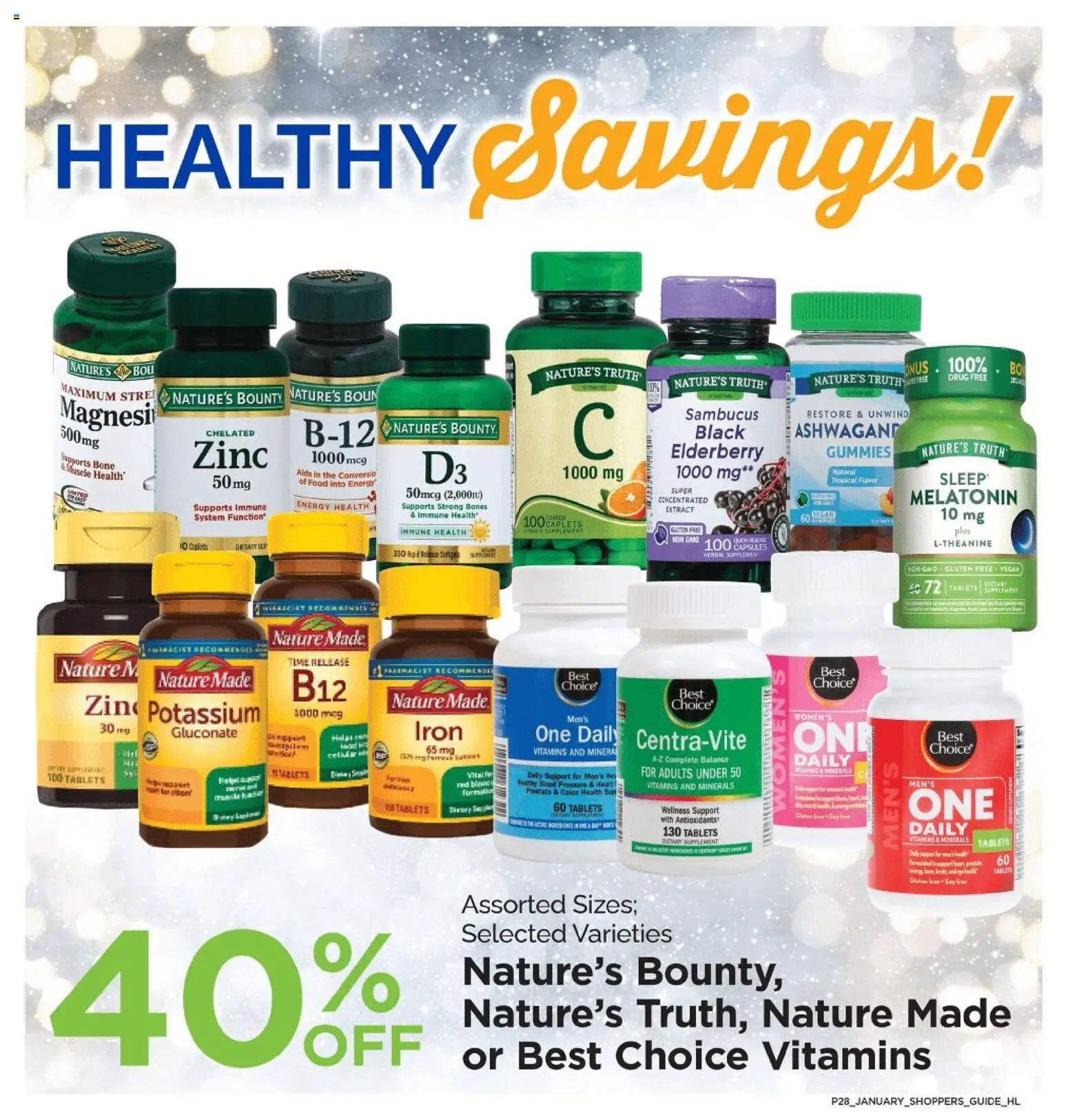 Homeland Bring Savings Home Shopper's Guide - valid from 01.01.2026 | Page: 28 | Products: Zinc, Melatonin, Iron