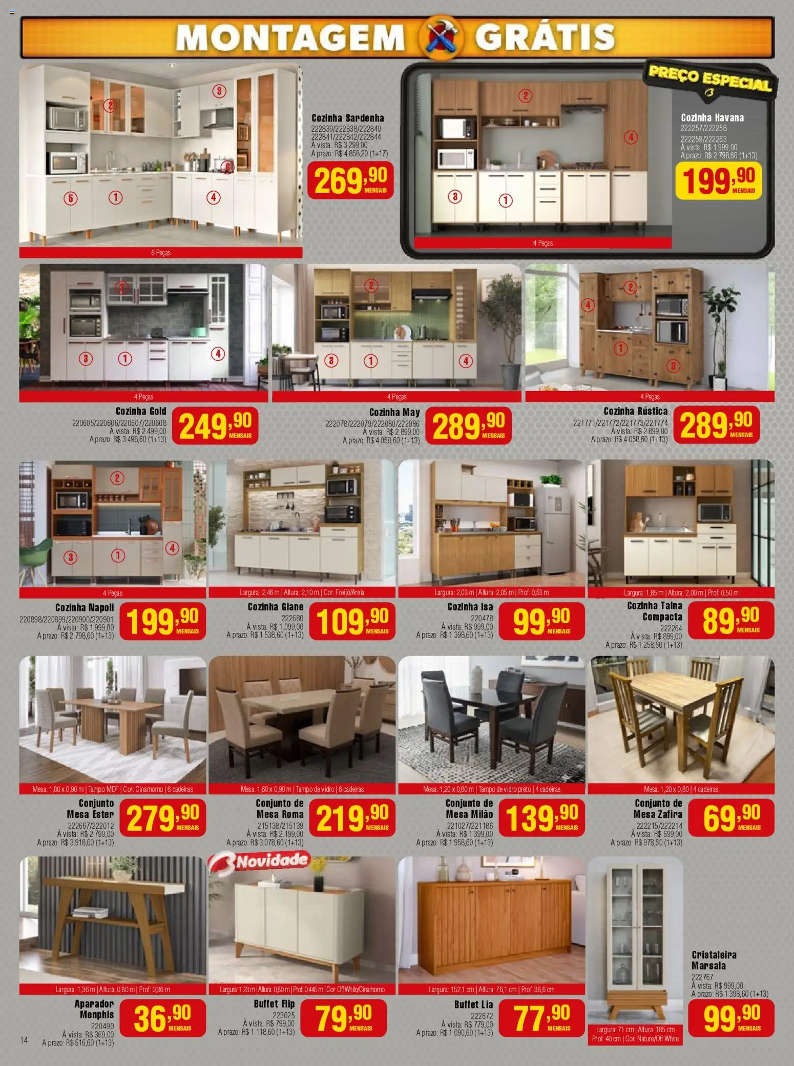 Berlanda Folheto - válido de 01.11.2025 | Página: 14 | Produtos: Cristaleira, Mesa, Aparador