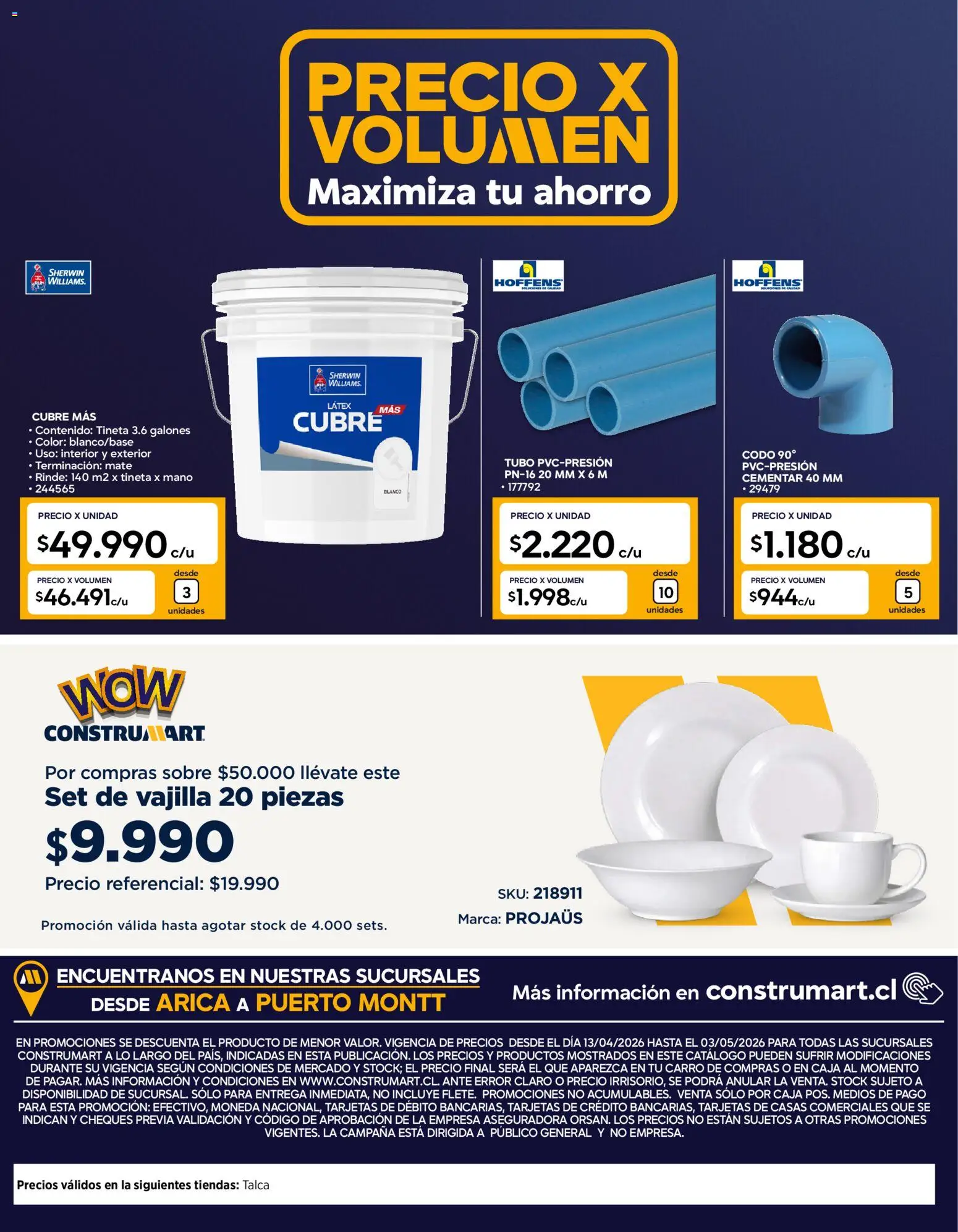 Construmart Ofertas │ válido desde el 01.04.2026 | Página: 26 | Productos: Mate, Sobre, Campana, General