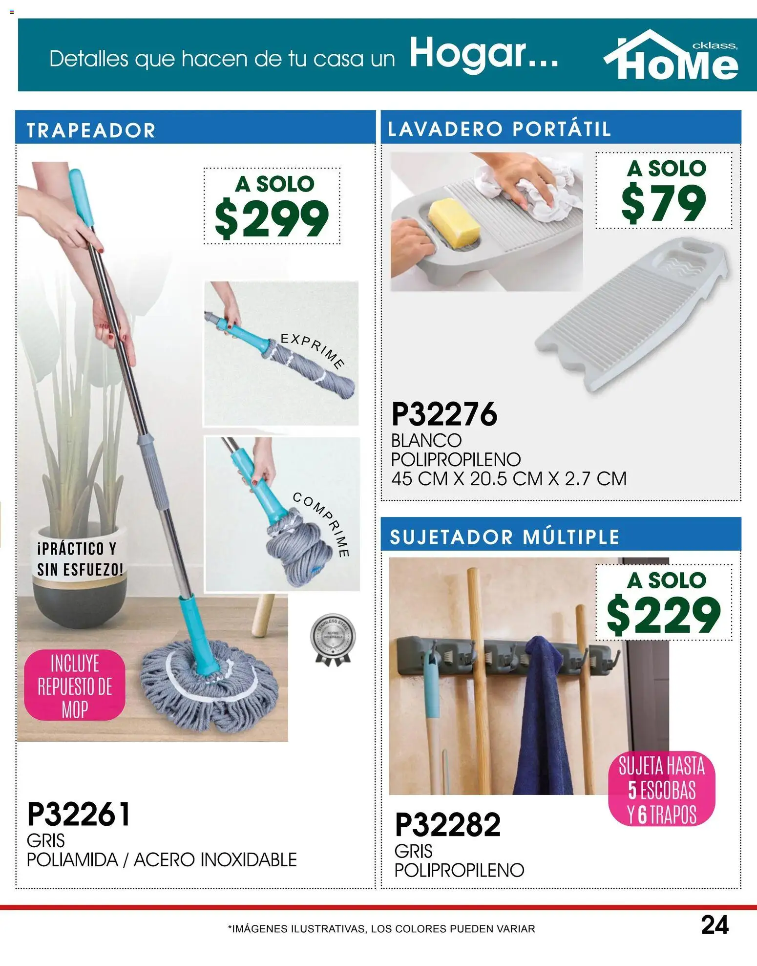 Nuevas ofertas de Cklass válidas en toda la República Mexicana desde el 30.11.2025. ¡Encuentra las mejores ofertas en Cklass catálogo Navinad! | Página: 25 | Productos: Lavadero, Trapeador