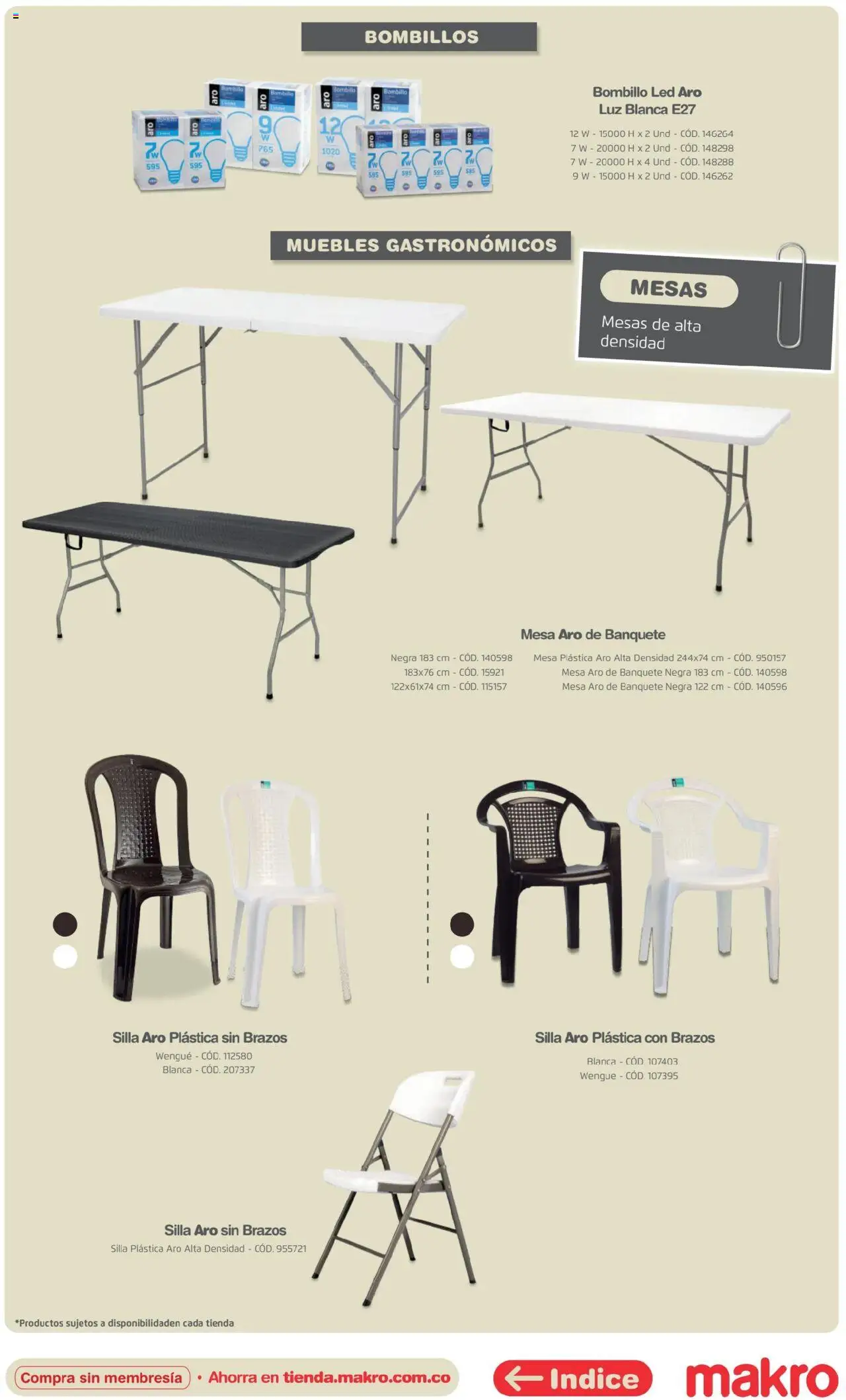 Makro revista - valida desde el 16.04.2025 | Página: 82 | Productos: Bombillo, Mesa, Silla