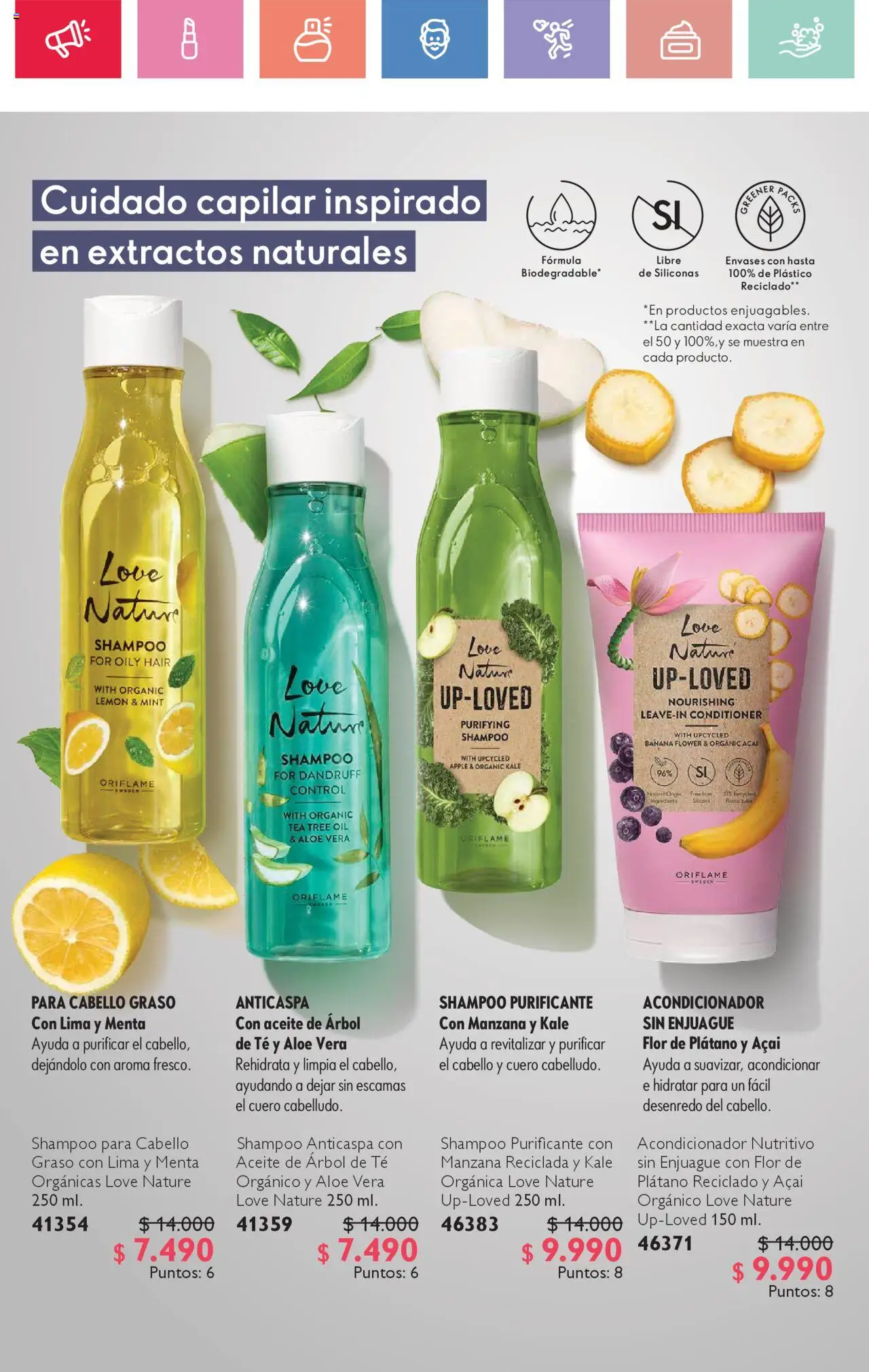 Oriflame catálogo │ válido desde el 23.08.2025 | Página: 106 | Productos: Lima, Plátano, Té, Aceite