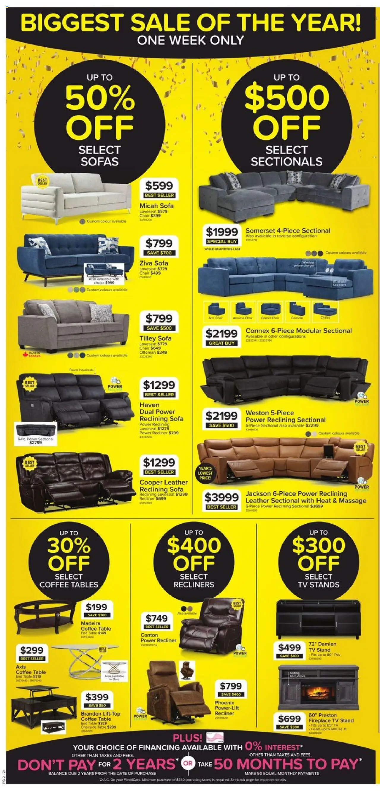 Leon's flyer valid from 04.09.2025 | Page: 4 | Products: Phone, Tv, Coffee table, Table