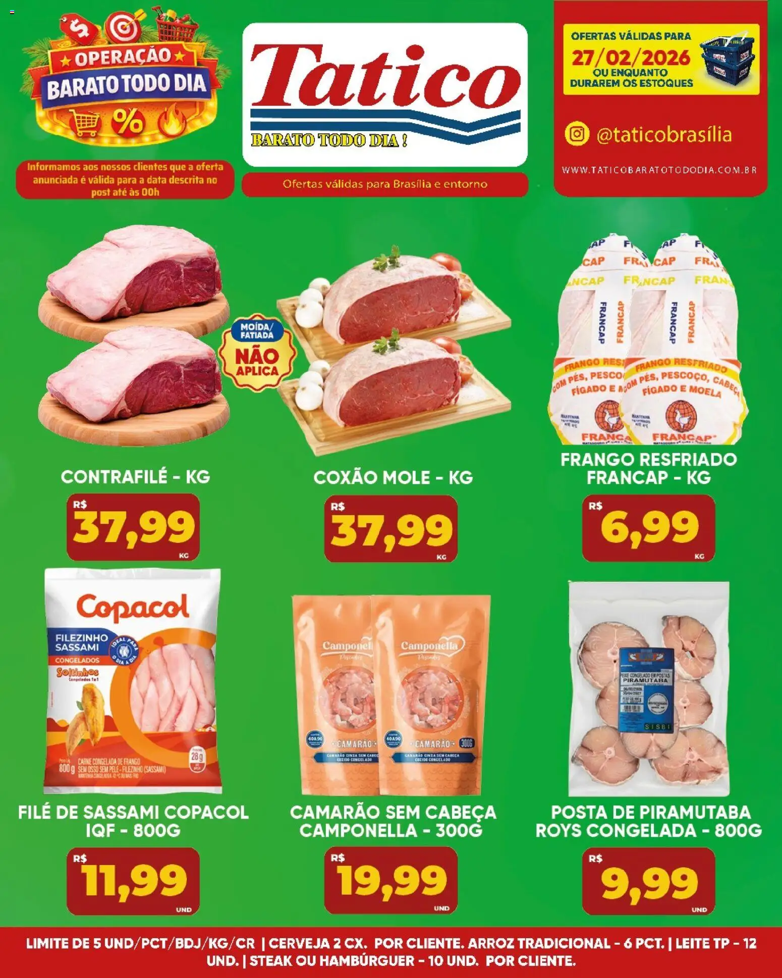 Tatico Folheto - válido de 27.02.2026 | Página: 14 | Produtos: Moela, Camarão, Cerveja, Frango