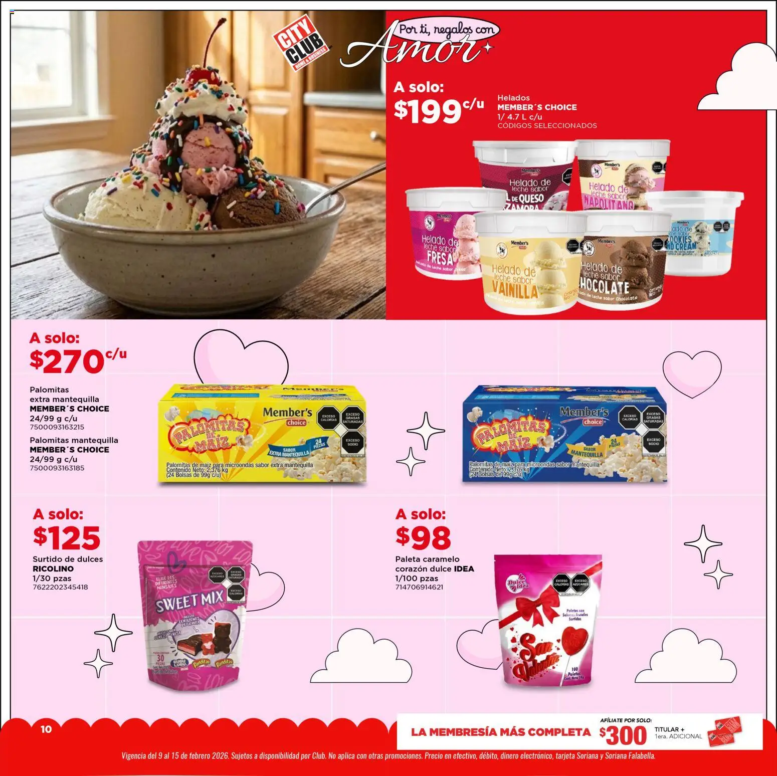 Nuevas ofertas de City Club válidas en toda la República Mexicana desde el 09.02.2026. ¡Encuentra las mejores ofertas en City Club catálogo Por ti, regalos con Amor! | Página: 10