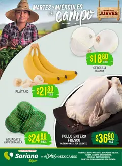 Vista previa de Soriana Martes y Miércoles del Campo Súper: Juárez, nuevo folleto de la tienda, válido en México a partir del 31.03.2026