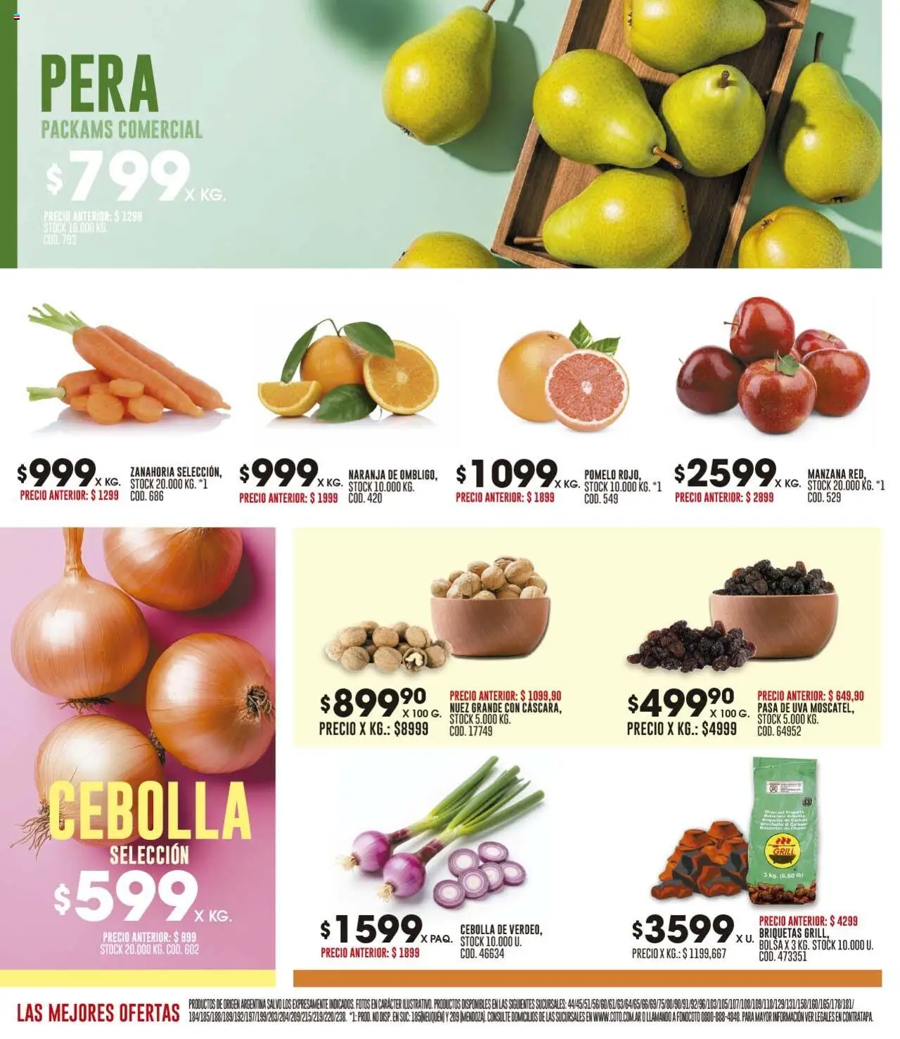 Coto ofertas │ válido desde el 04.08.2025 | Página: 2 | Productos: Cebolla, Pera, Manzana, Nuez