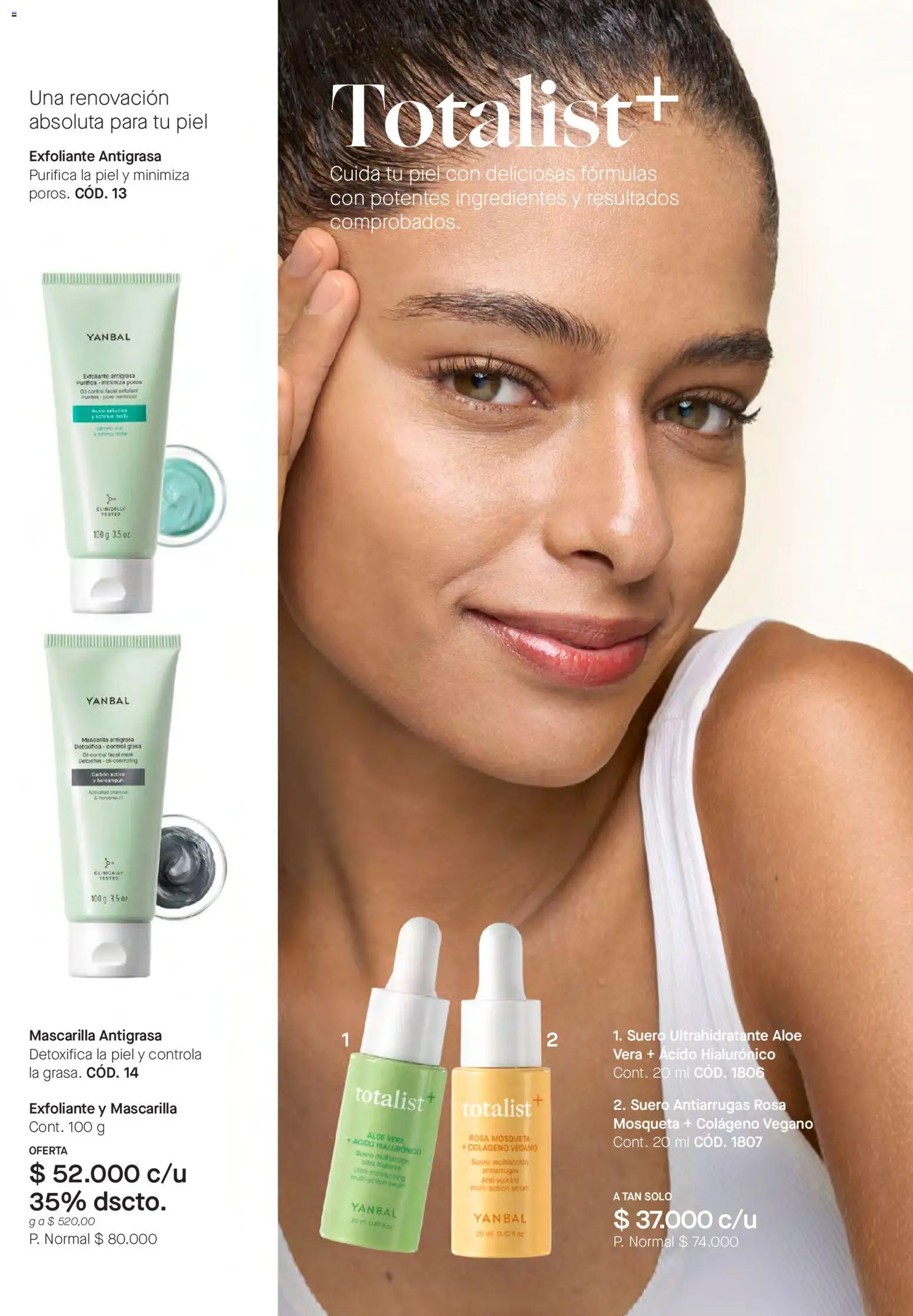 Yanbal revista - valida desde el 03.01.2026 | Página: 34 | Productos: Antigrasa, Serum, Mascarilla, Loción tonificante