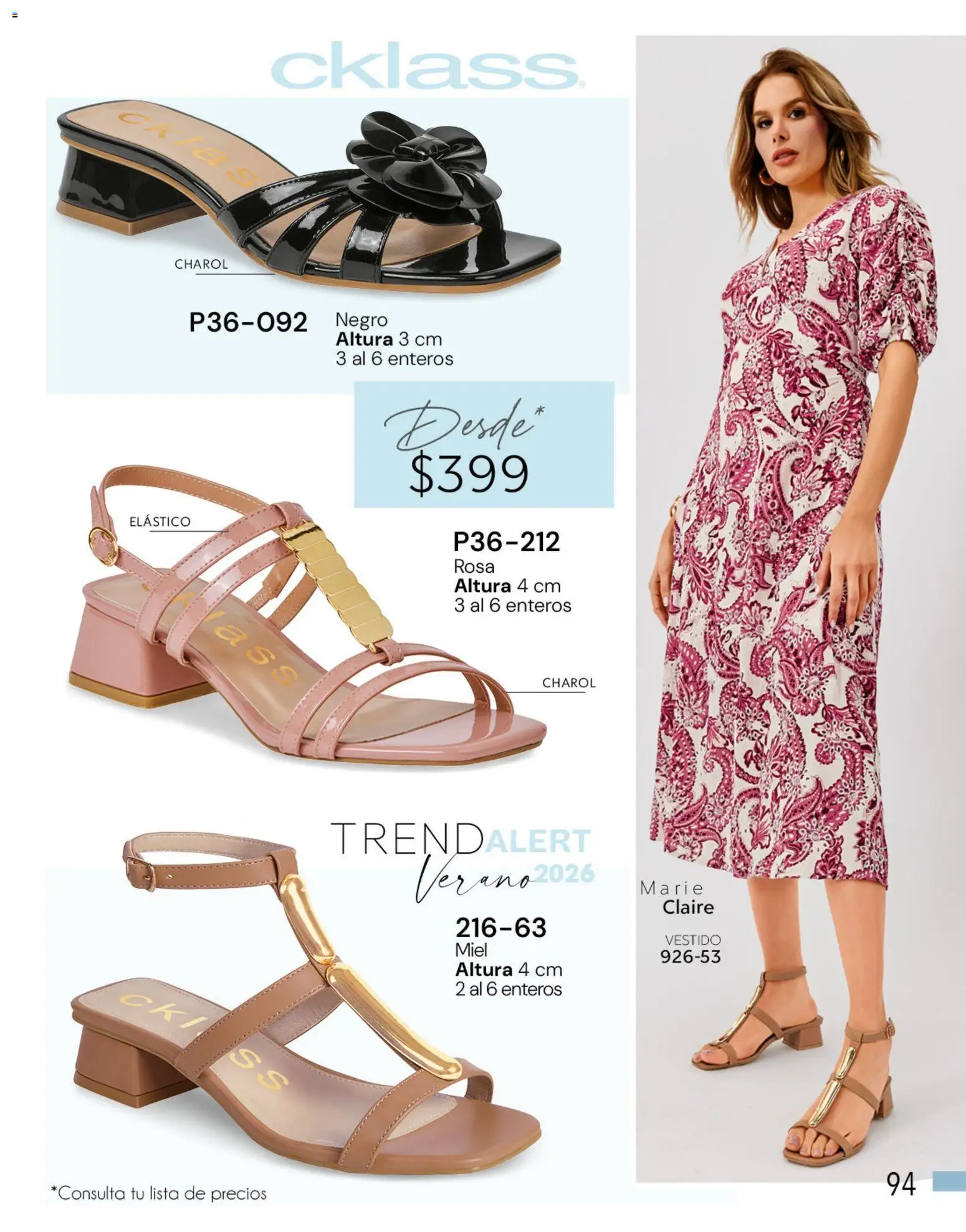 Nuevas ofertas de Cklass válidas en toda la República Mexicana desde el 05.03.2026. ¡Encuentra las mejores ofertas en Cklass catálogo Complemento Verano Calzado! | Página: 96 | Productos: Vestido