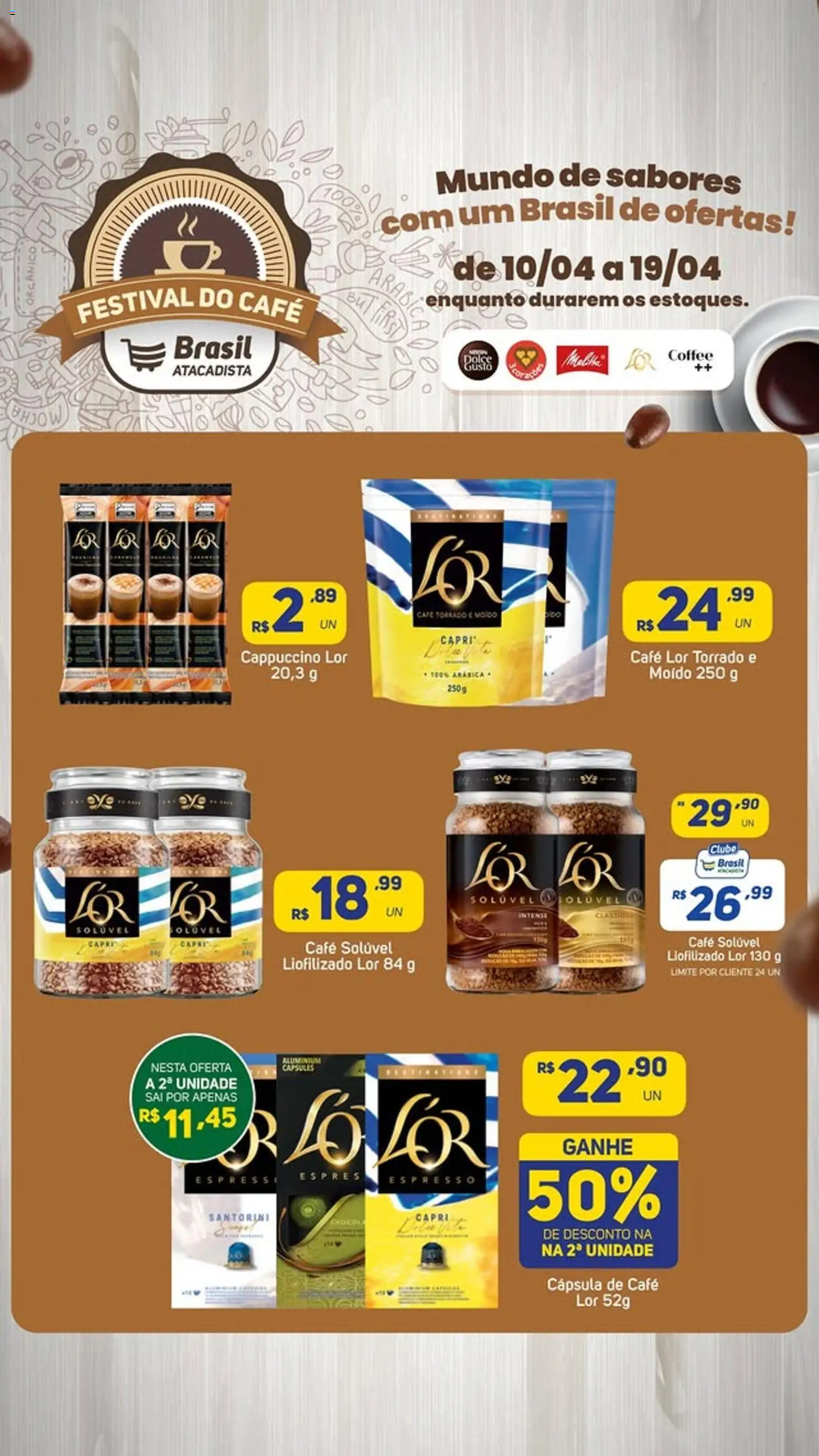 Brasil Atacadista Folheto - válido de 10.04.2026 | Página: 3 | Produtos: Cápsula de café, Café, Café solúvel