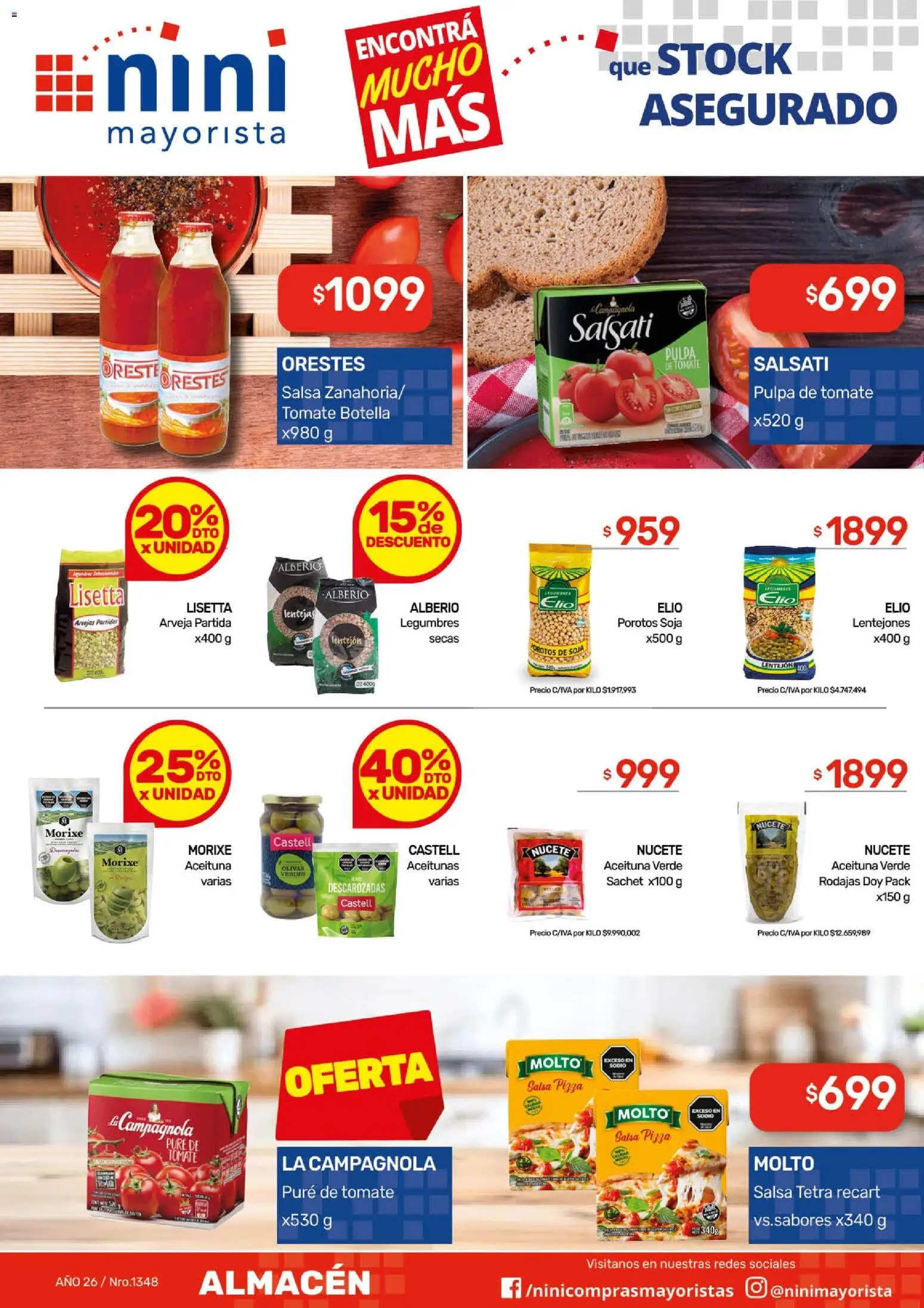 NINI Mayorista - Ofertas │ válido desde el 23.02.2026 | Página: 22 | Productos: Botella, Aceitunas, Tomate, Pizza