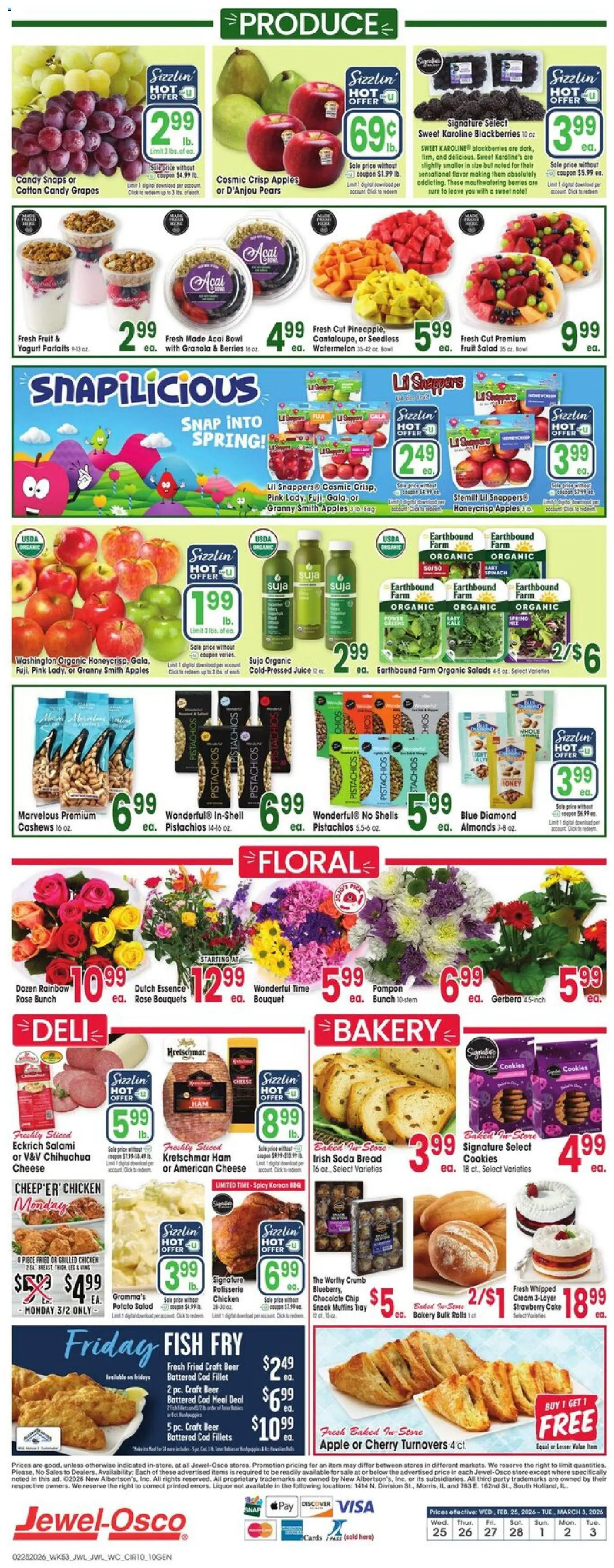 Jewel Osco Weekly Ad - IL - valid from 25.02.2026 | Page: 10 | Products: Bakery, Yogurt, Bread, Cookies