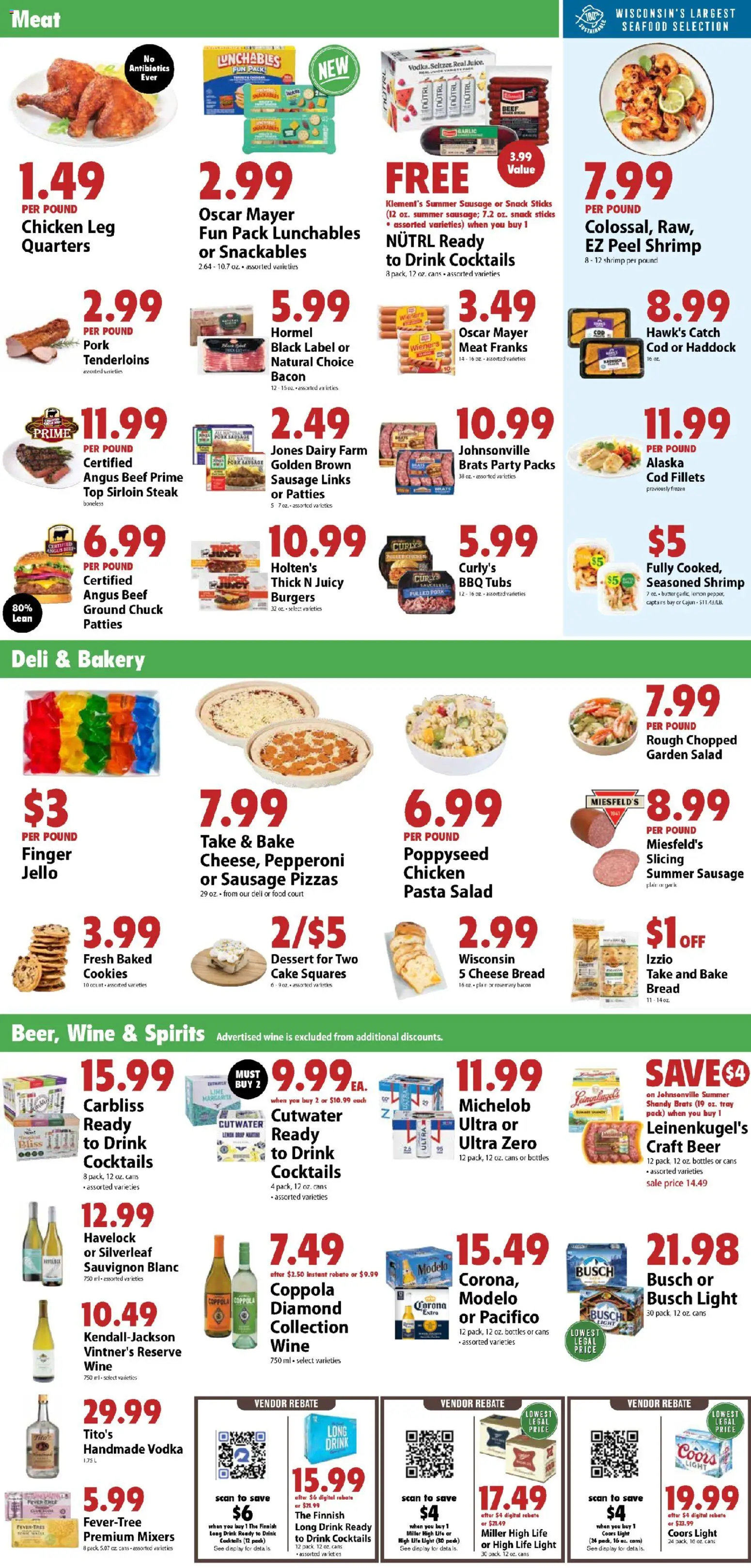 Festival Foods Weekly Ad - valid from 29.04.2026 | Page: 3 | Products: Wine, Cookies, Vodka, Sausage