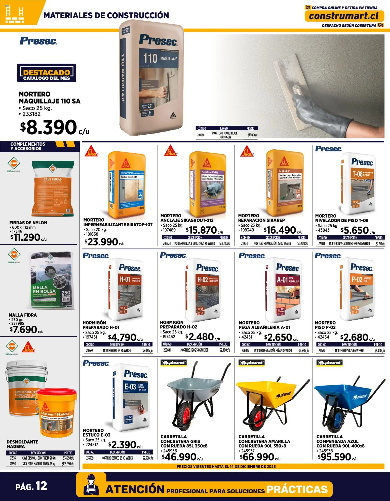 Construmart ofertas  │ válido desde el 10.12.2025 | Página: 12 | Productos: Bolsa, Carretilla, Impermeabilizante, Maquillaje