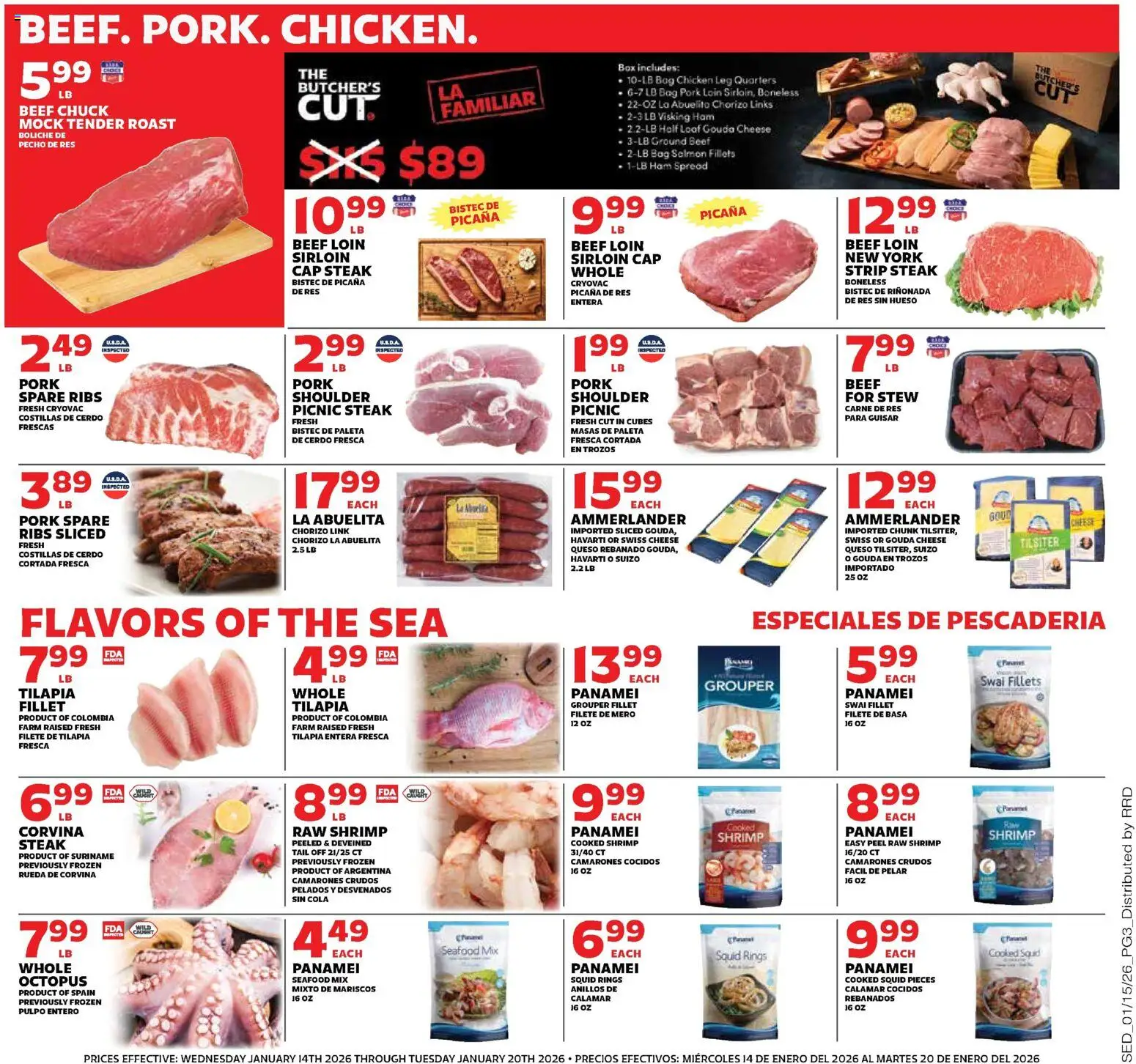 Sedano's Weekly Ad - valid from 14.01.2026 | Page: 4 | Products: Box, Cheese, Pork, Cap