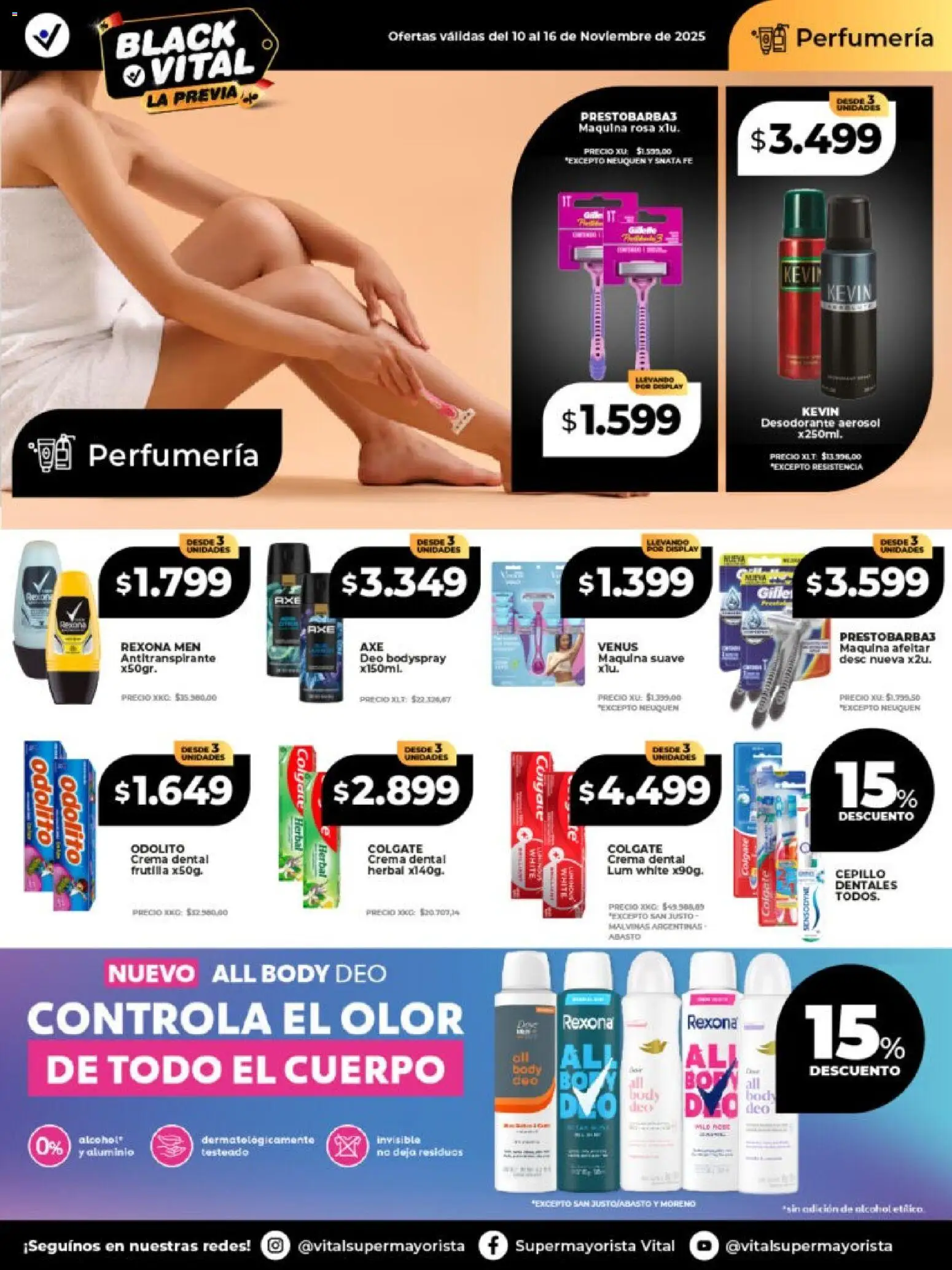 Vital - Ofertas - Laferrere │ válido desde el 10.11.2025 | Página: 3 | Productos: Body, Cepillo, Desodorante, Crema