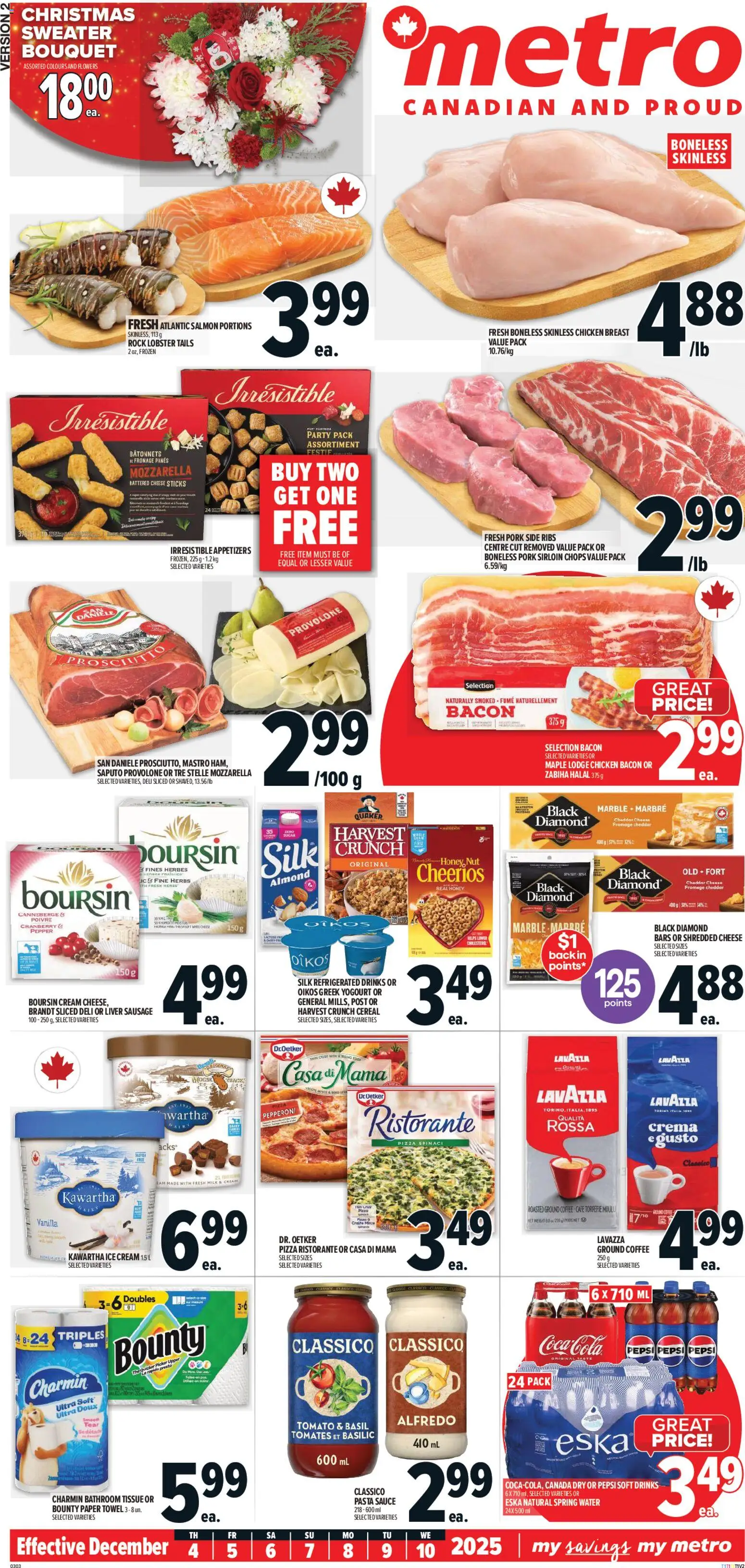 Metro flyer valid from 04.12.2025 | Page: 2 | Products: Ice cream, Cheese, Sweater, Pizza