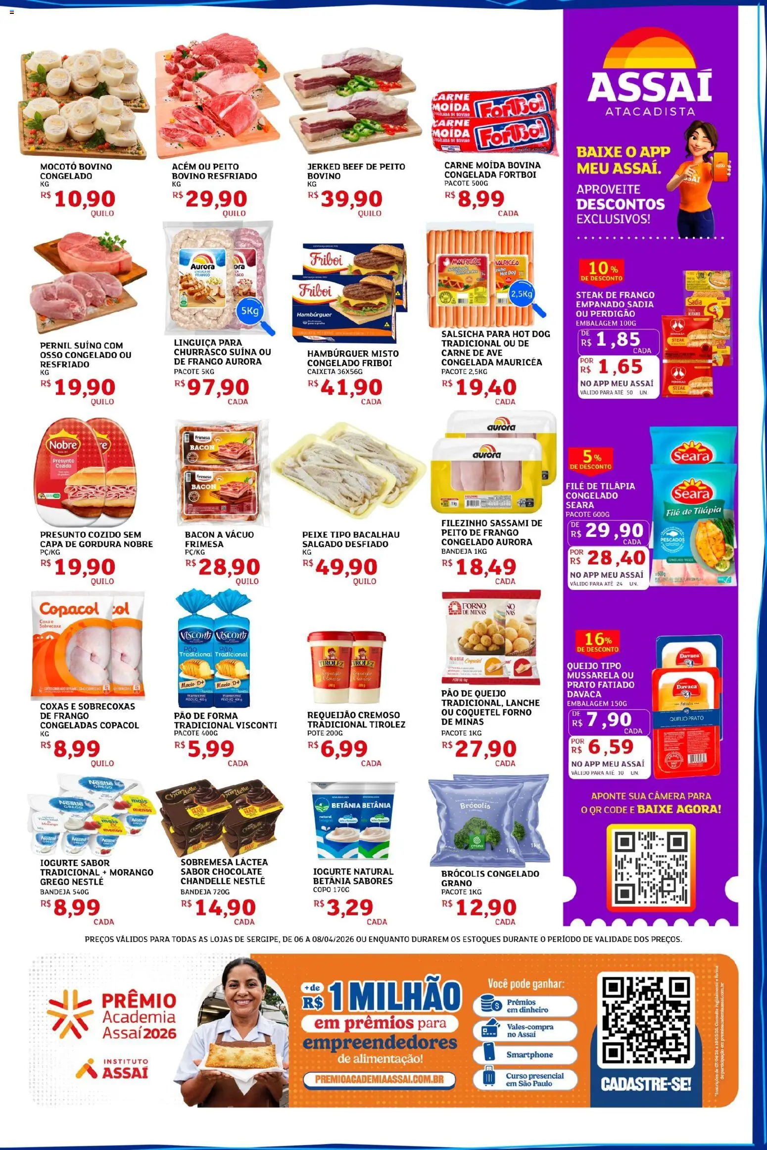 Assaí Atacadista Folheto - válido de 06.04.2026 | Página: 3 | Produtos: Peixe, Smartphone, Requeijão, Pão de queijo