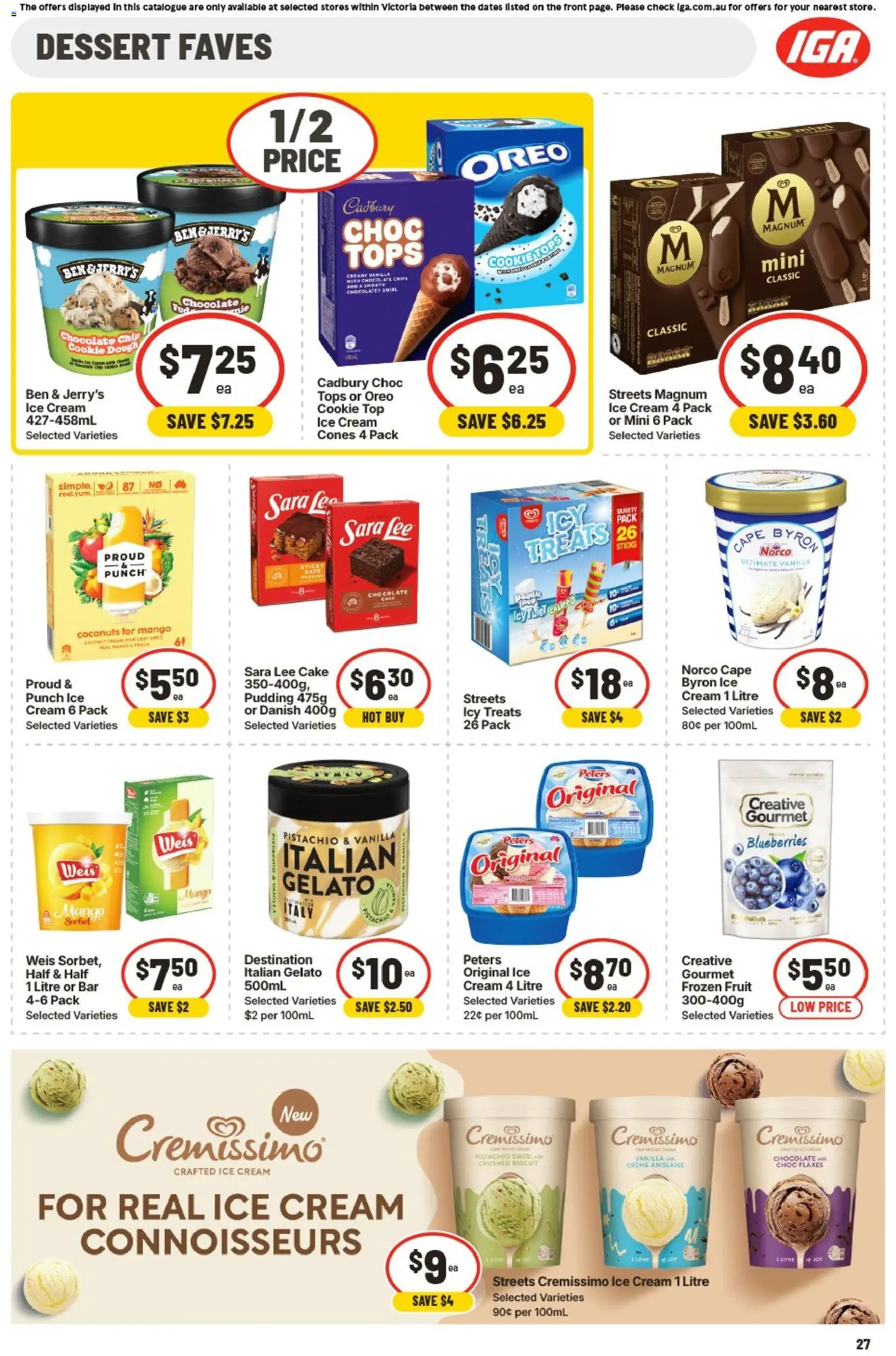 IGA catalogue - valid from 15.04.2026 | Page: 28 | Products: Chocolate, Flakes, Pudding, Ice cream