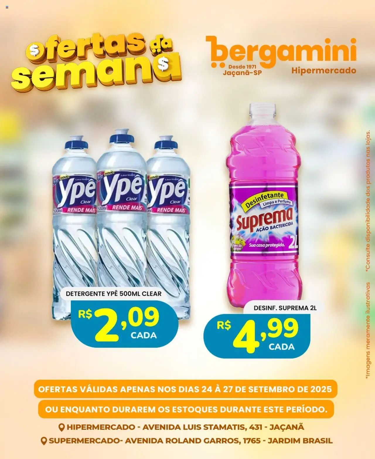 Supermercado Bergamini Folheto - válido de 24.09.2025 | Página: 13 | Produtos: Detergente, Desinfetante