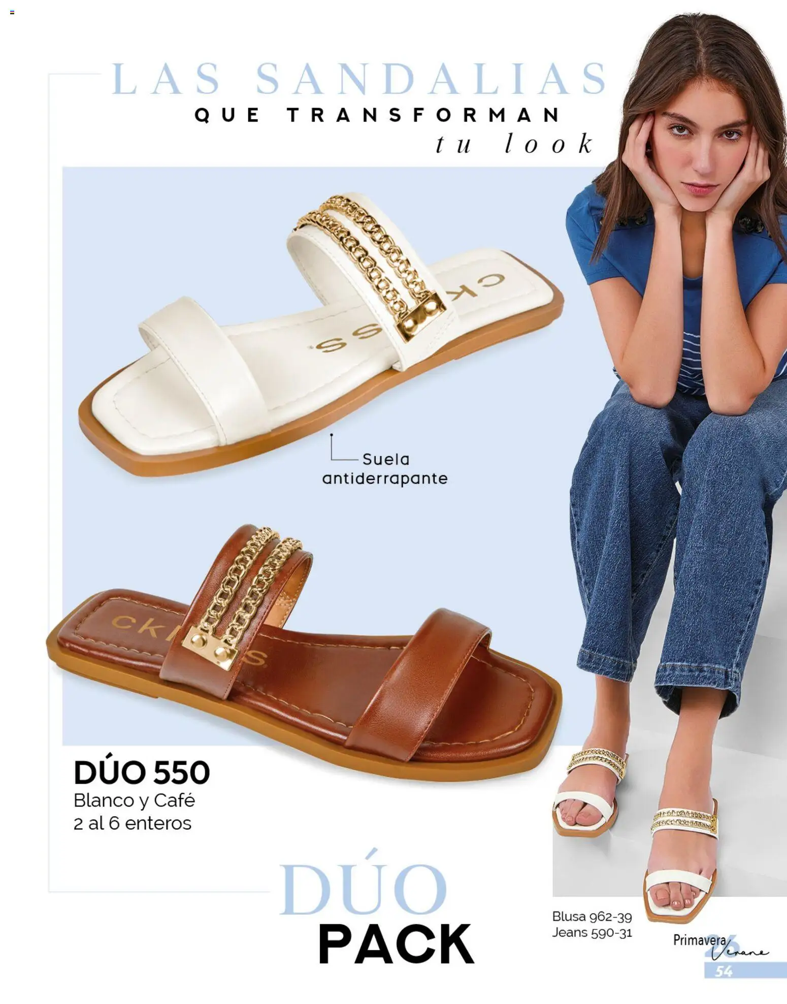 Nuevas ofertas de Cklass válidas en toda la República Mexicana desde el 02.01.2026. ¡Encuentra las mejores ofertas en Cklass catálogo Six & Dúo pack! | Página: 55 | Productos: Blusa, Café, Sandalias