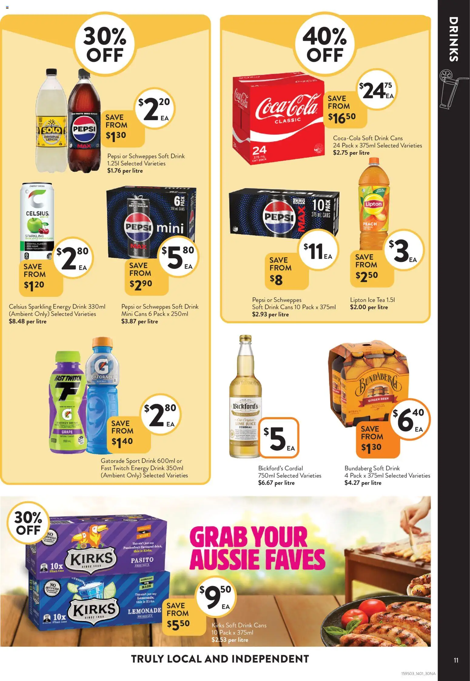 Foodworks catalogue - valid from 13.01.2026 | Page: 11 | Products: Juice, Beer, Tea, Lime