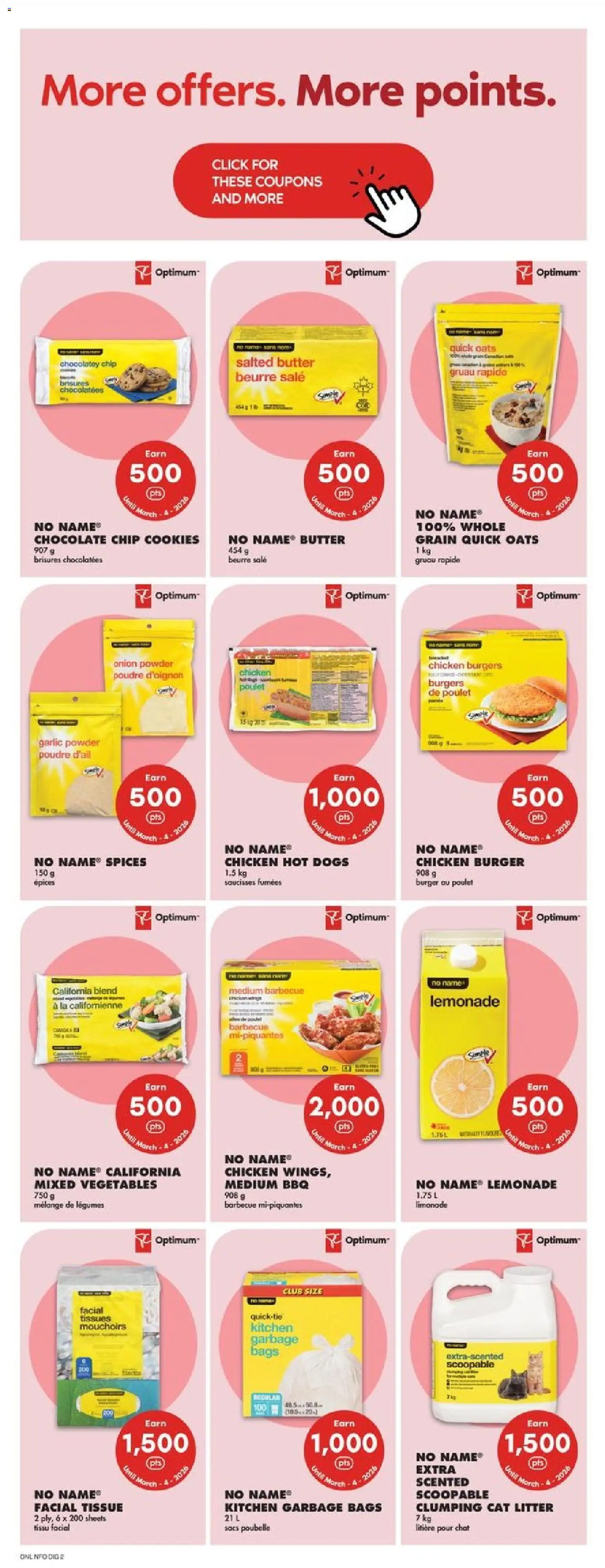 No Frills flyer valid from 26.02.2026 | Page: 6 | Products: Cookies, Powder, Butter, Chicken