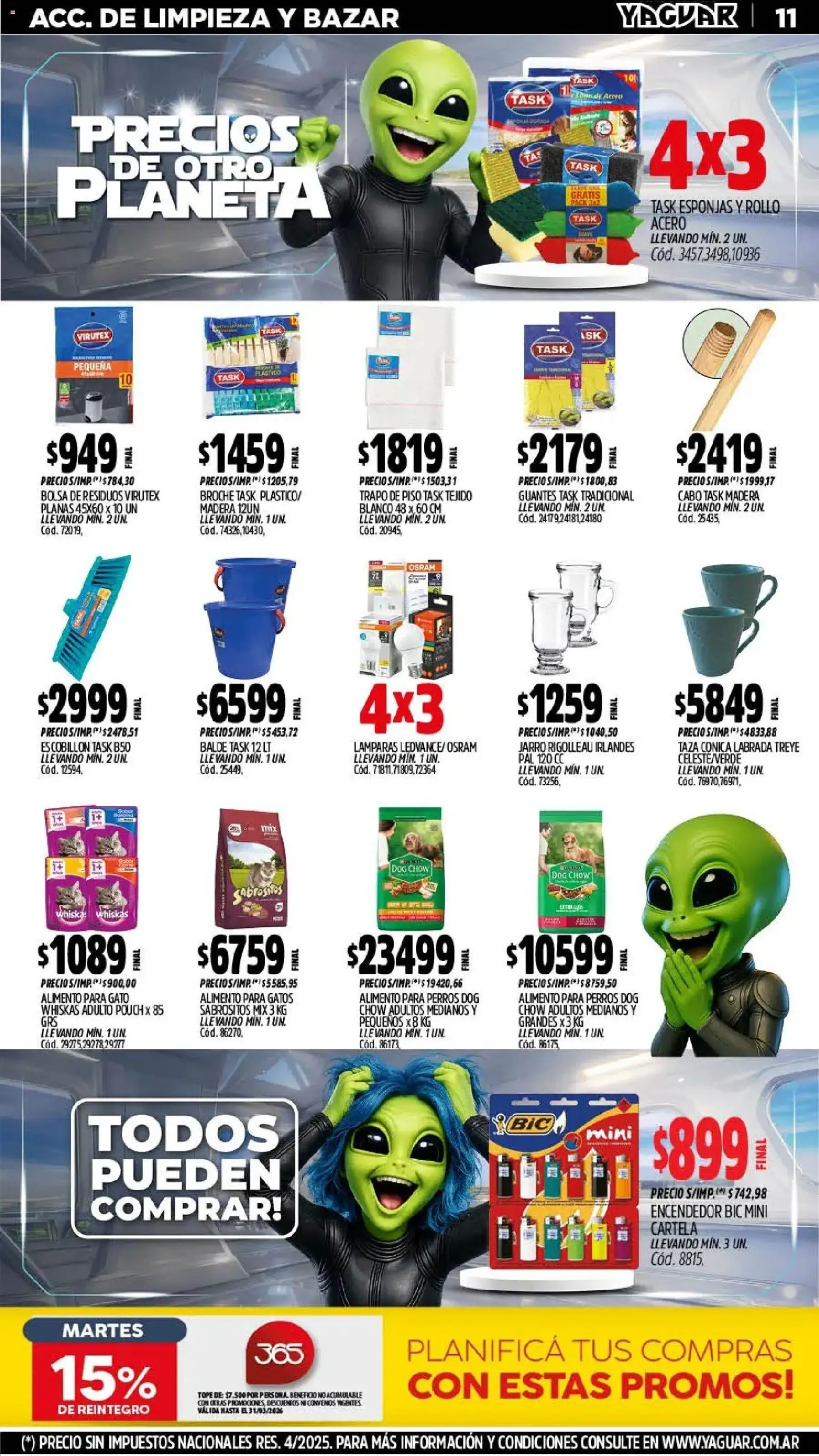 Yaguar - Oferta Semanal Mendoza │ válido desde el 02.03.2026 | Página: 11 | Productos: Trapo de piso, Encendedor, Taza, Guantes