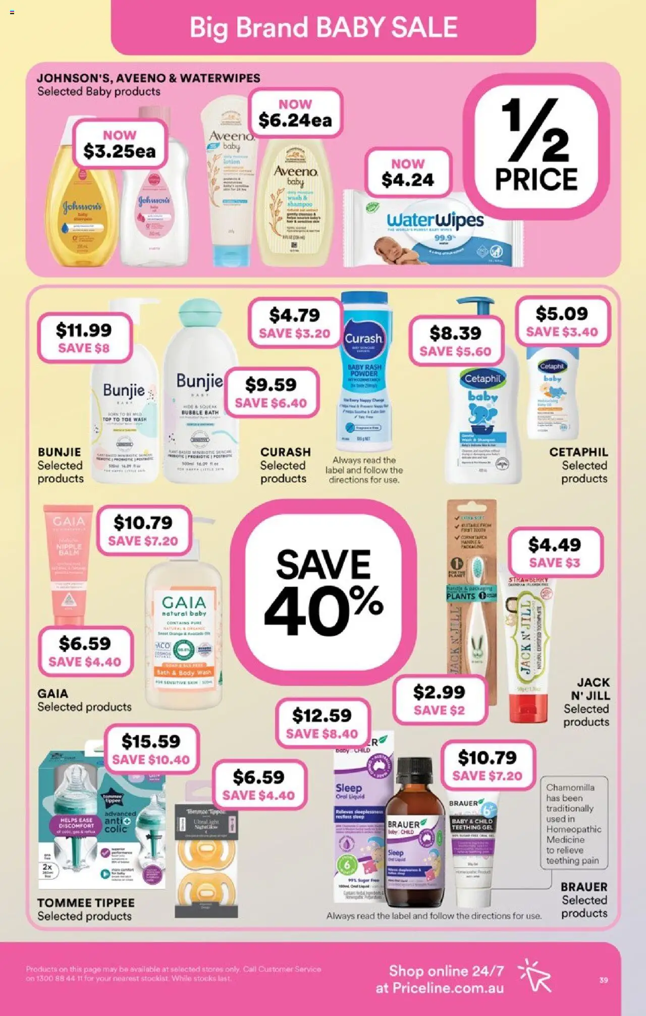 Priceline Pharmacy catalogue - valid from 16.10.2025 | Page: 39 | Products: Bath, Bubble bath, Toothpaste, Teething