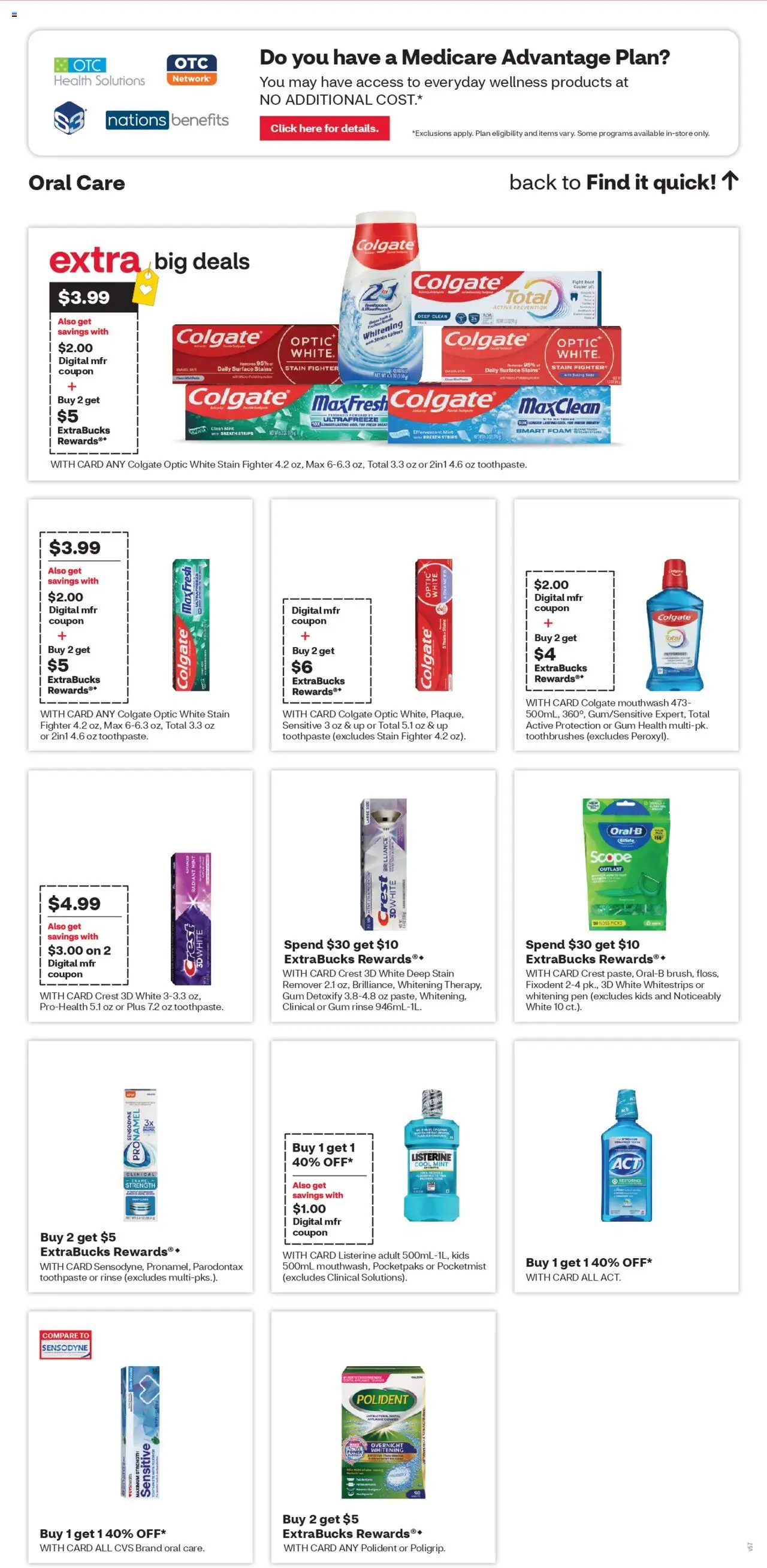 CVS Pharmacy Weekly Ad - WA - valid from 12.10.2025 | Page: 15 | Products: Pen, Toothpaste, Mouthwash