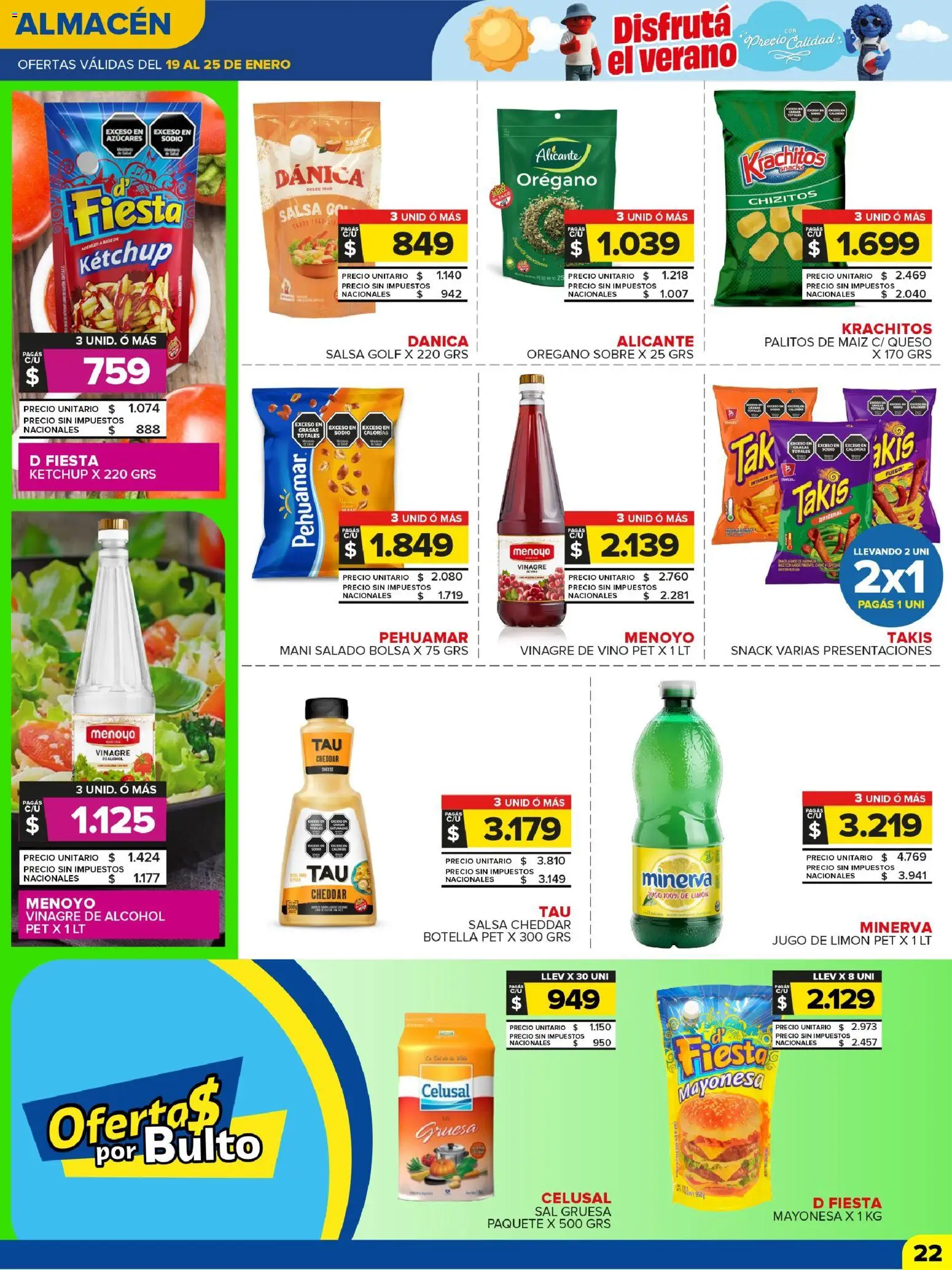 Carrefour Maxi catálogo │ válido desde el 19.01.2026 | Página: 22 | Productos: Bolsa, Mayonesa, Maiz, Vino