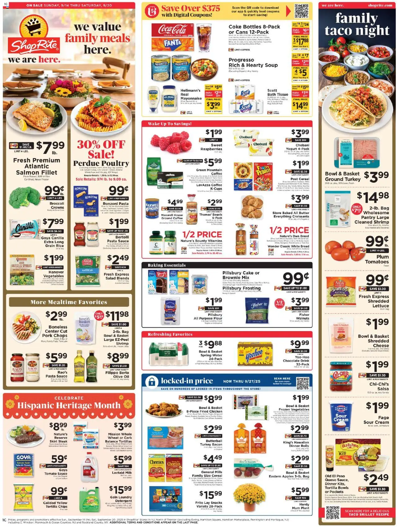 ShopRite Weekly Ad - valid from 14.09.2025 | Page: 1 | Products: Plum, Yogurt, Cream, Mayonnaise
