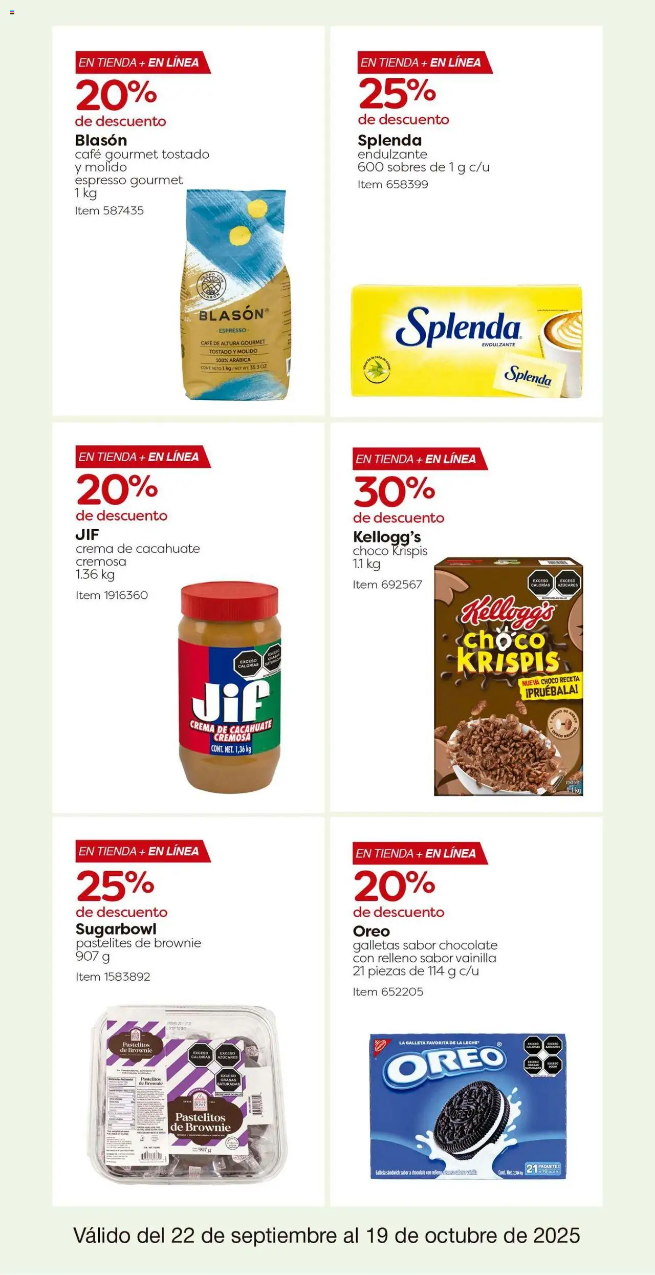 Nuevas ofertas de Costco válidas en toda la República Mexicana desde el 22.09.2025. ¡Encuentra las mejores ofertas en Costco - Catálogo! | Página: 22 | Productos: Cacahuate, Café, Chocolate, Galletas