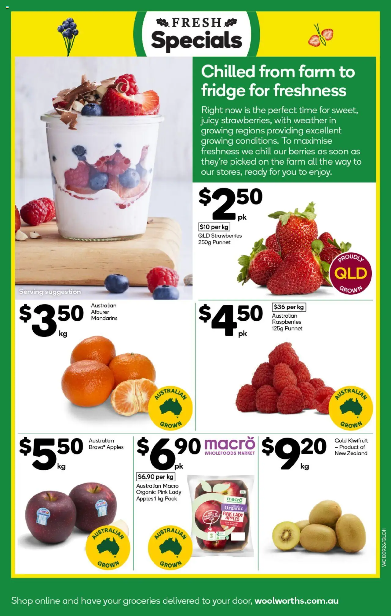 Woolworths catalogue - valid from 10.09.2025 | Page: 11 | Products: Apples, Strawberries, Mandarins, Fridge