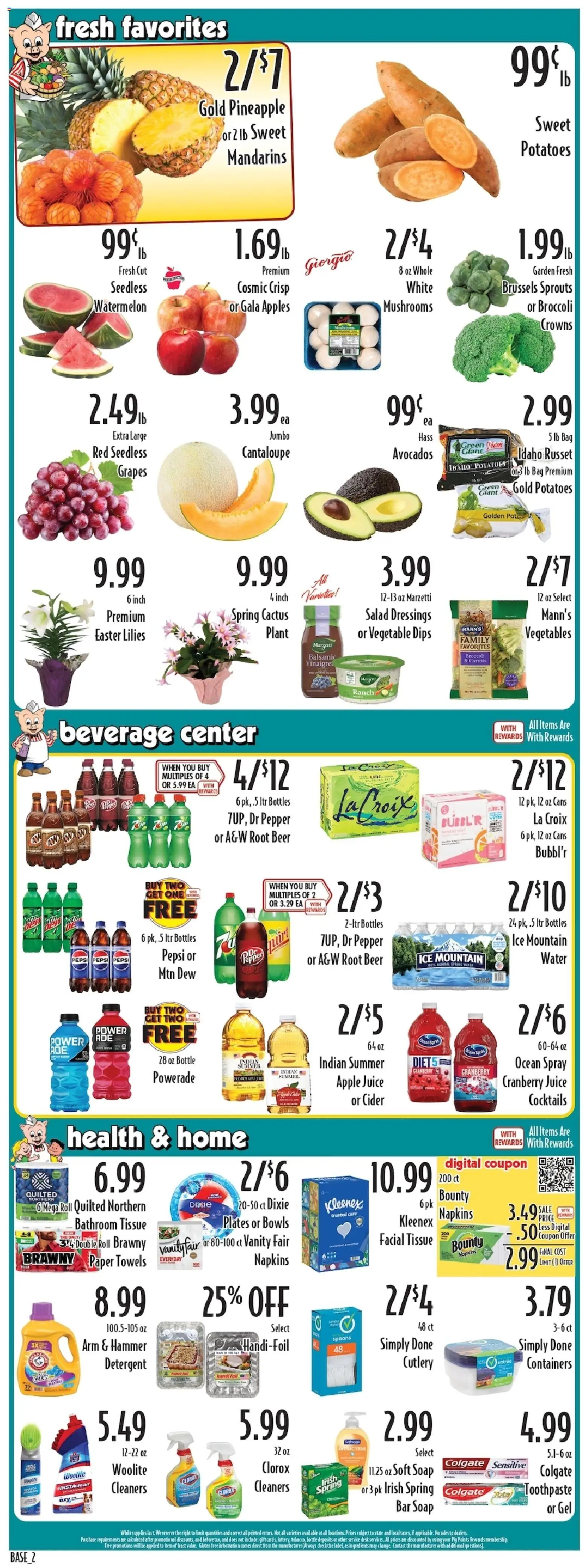 Piggly Wiggly Weekly Ad - valid from 01.04.2026 | Page: 2 | Products: Broccoli, Toothpaste, Desk, Bag