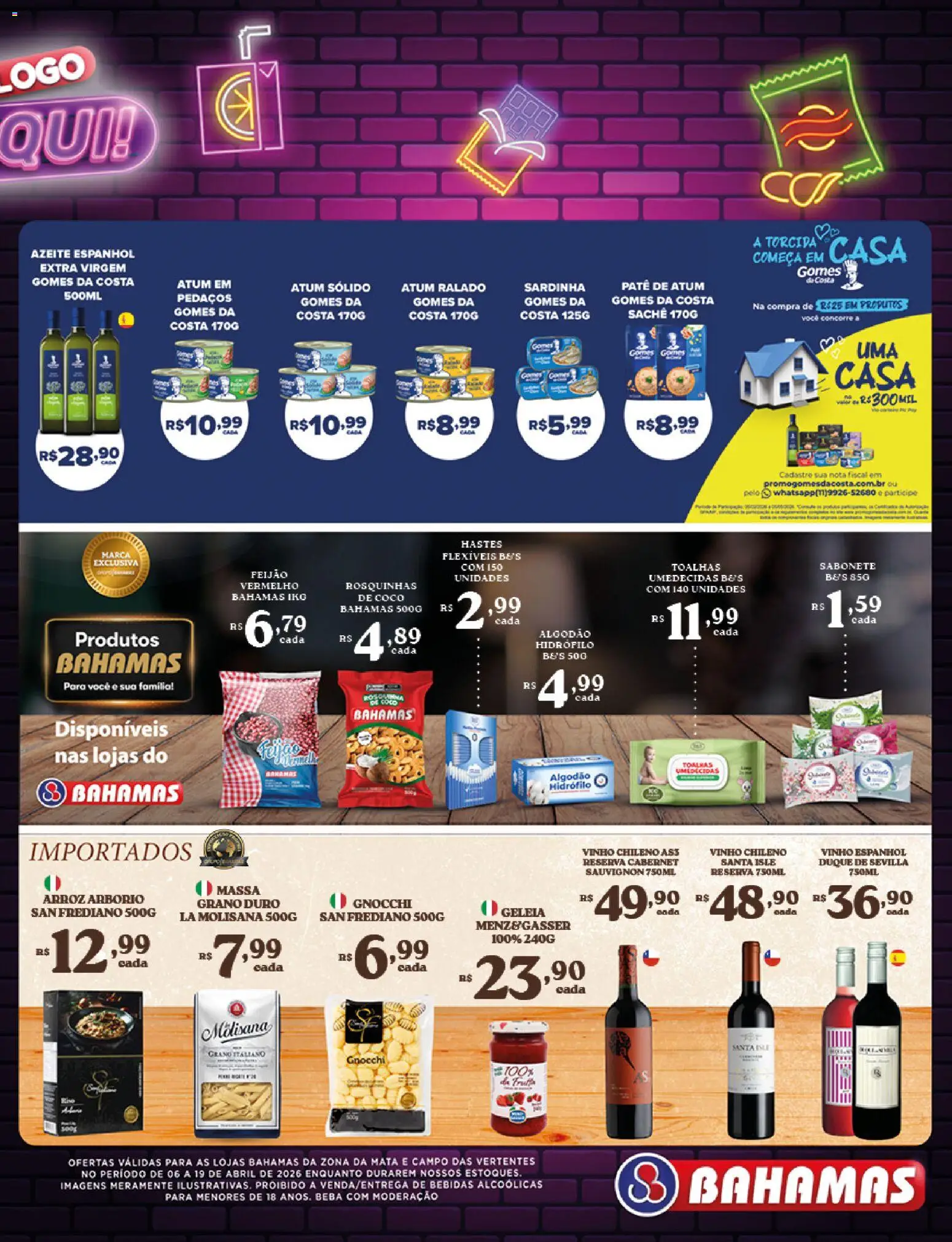 Bahamas Supermercados Folheto - válido de 06.04.2026 | Página: 5 | Produtos: Vinho, Sabonete, Azeite, Atum