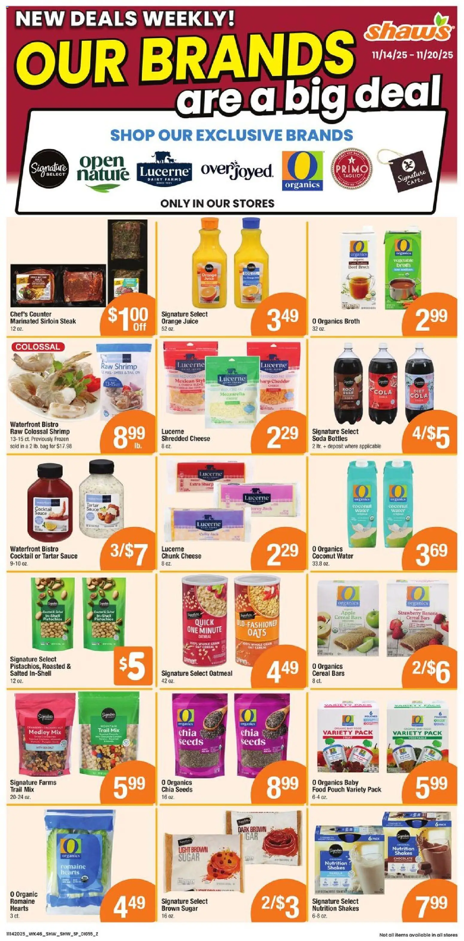 Shaw's Weekly Ad - valid from 14.11.2025 | Page: 5 | Products: Romaine, Chocolate, Water, Sugar
