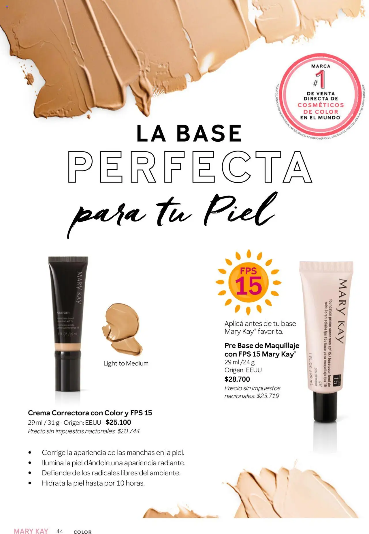 Mary Kay catálogo Invierno │ válido desde el 01.07.2025 | Página: 44 | Productos: Base de maquillaje, Maquillaje, Pre base, Crema