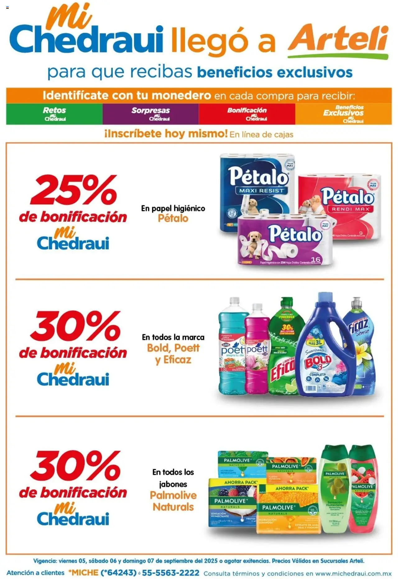 Nuevas ofertas de Arteli válidas en toda la República Mexicana desde el 05.09.2025. ¡Encuentra las mejores ofertas en Arteli - Folleto MiChedraui! | Página: 2 | Productos: Monedero, Suavizante, Papel higiénico