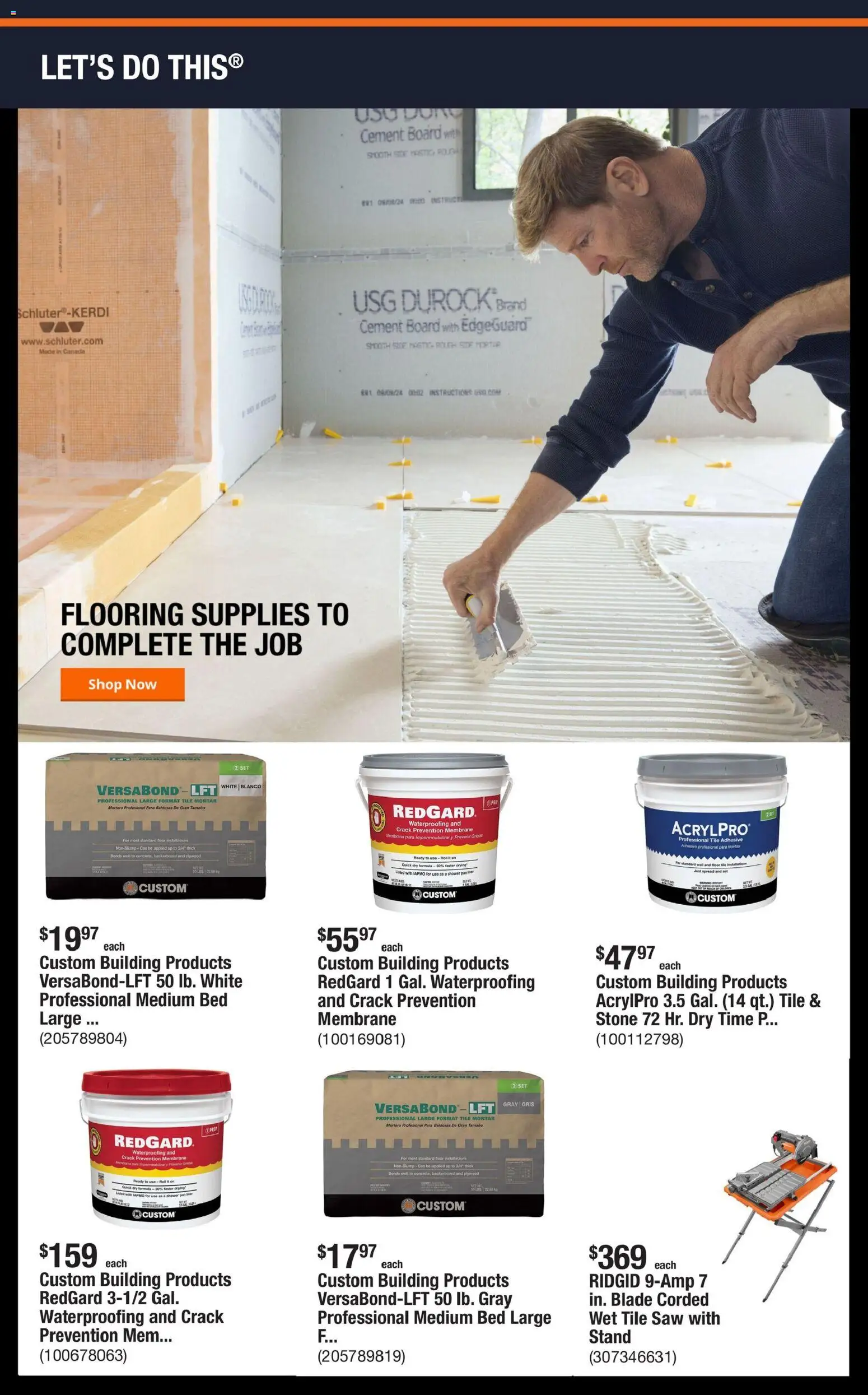 Home Depot Shop Pro Ad - IL - valid from 15.12.2025 | Page: 3 | Products: Adhesive, Saw, Shower, Pan