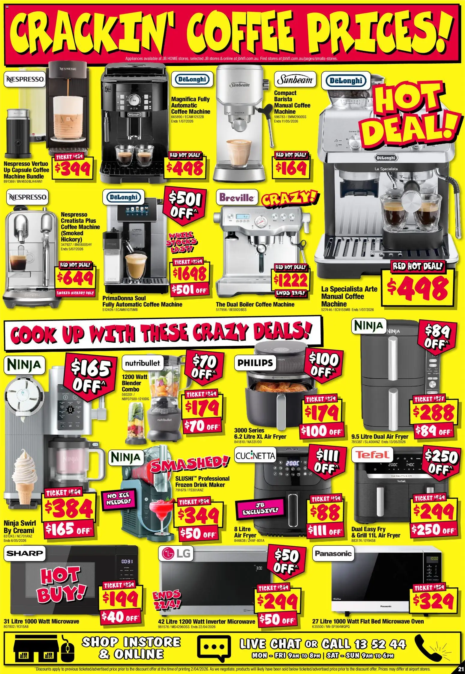 JB Hi-Fi catalogue - valid from 16.04.2026 | Page: 21 | Products: Coffee, Blender, Grill, Bed