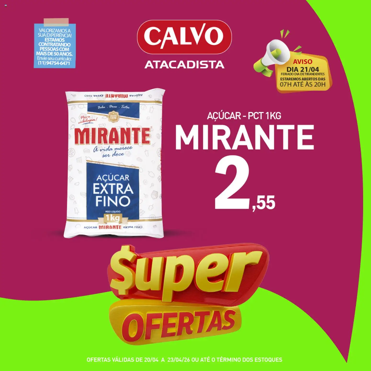Calvo Atacadista Folheto - válido de 20.04.2026 | Página: 2 | Produtos: Açúcar