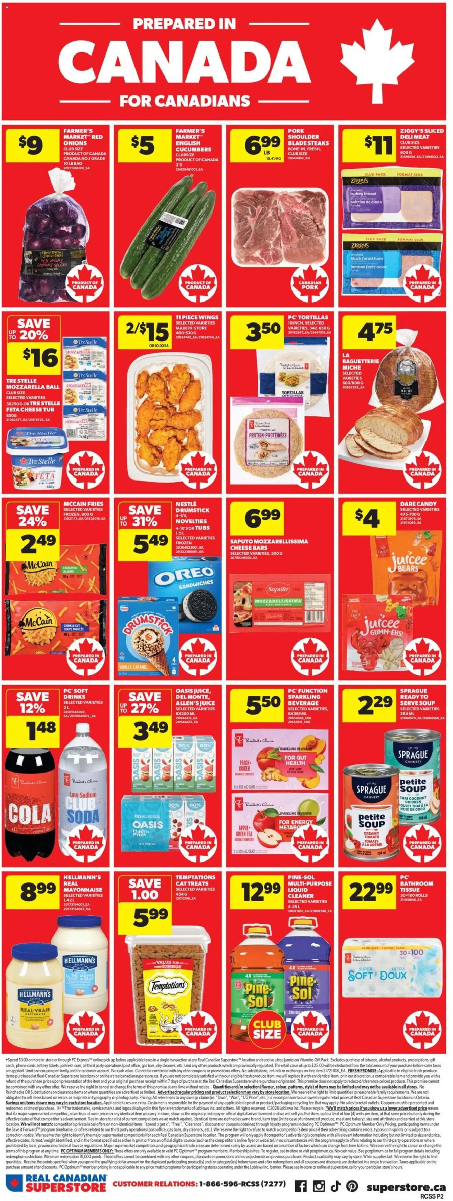 Real Canadian Superstore flyer valid from 15.01.2026 | Page: 6 | Products: Turkey, Ham, Juice, Pork