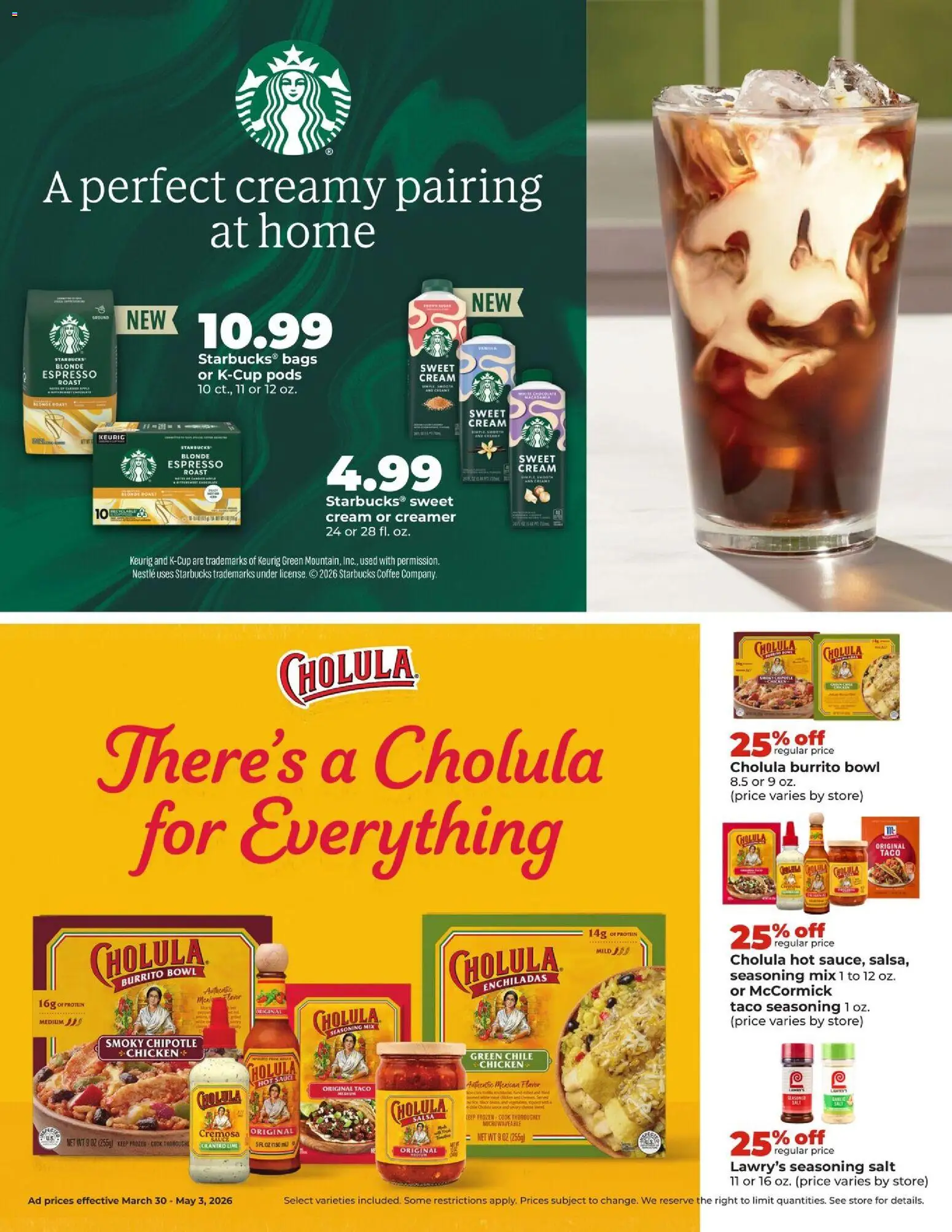 HyVee Monthly - valid from 30.03.2026 | Page: 5 | Products: Coffee, Chocolate, Sauce, Lime