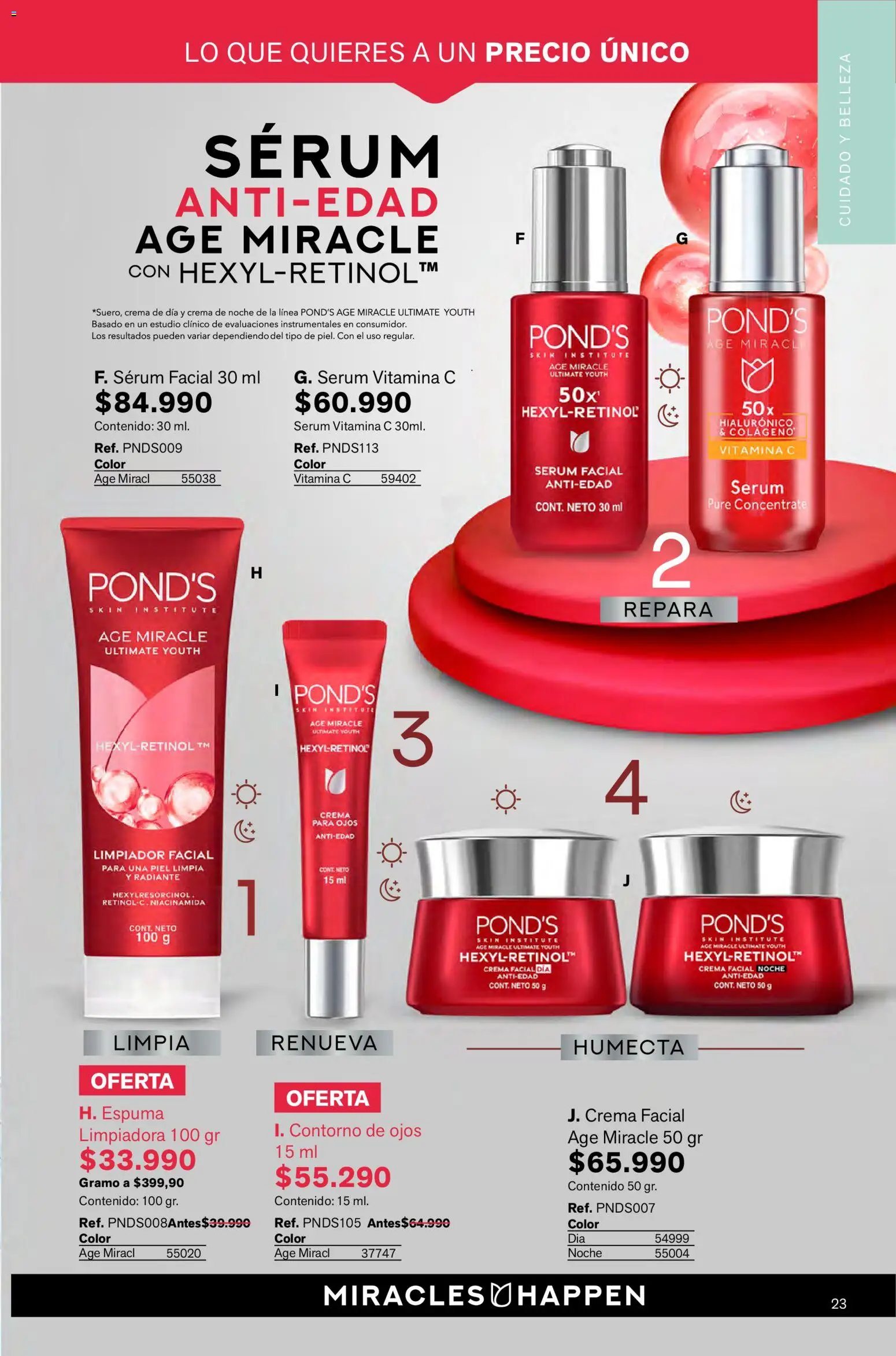 Leonisa revista - valida desde el 02.01.2026 | Página: 23 | Productos: Serum, Limpiador, Contorno, Contorno de ojos