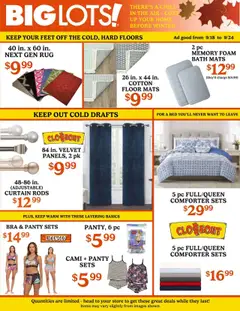 Big Lots Weekly Ad - valid from 19.09.2025 | Page: 3 | Products: Bed, Bath, Bra, Comforter